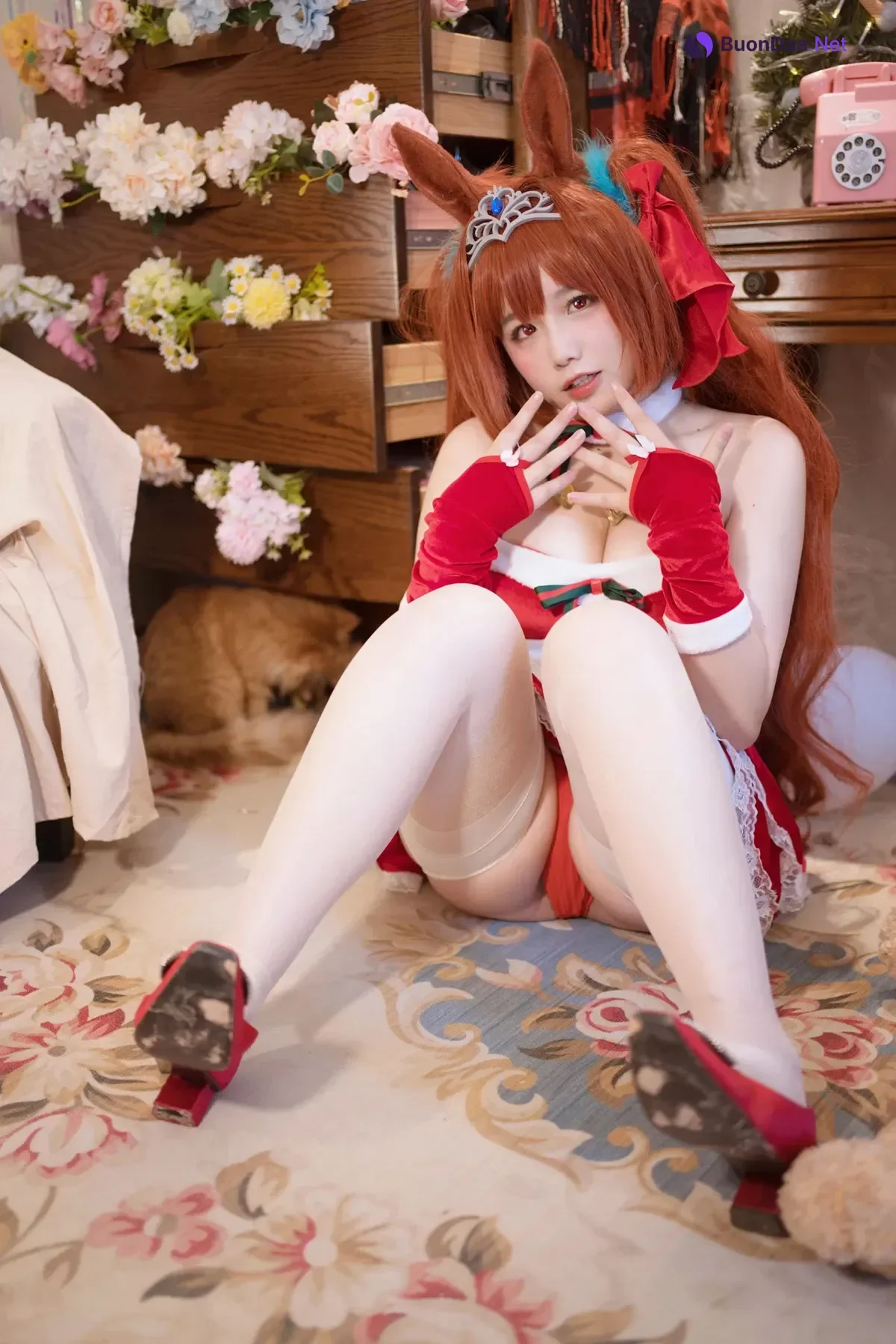 Cosplay 阿半今天很开心 – 赛马娘 大和赤骥·绯红的星落之夜 - Photo 12