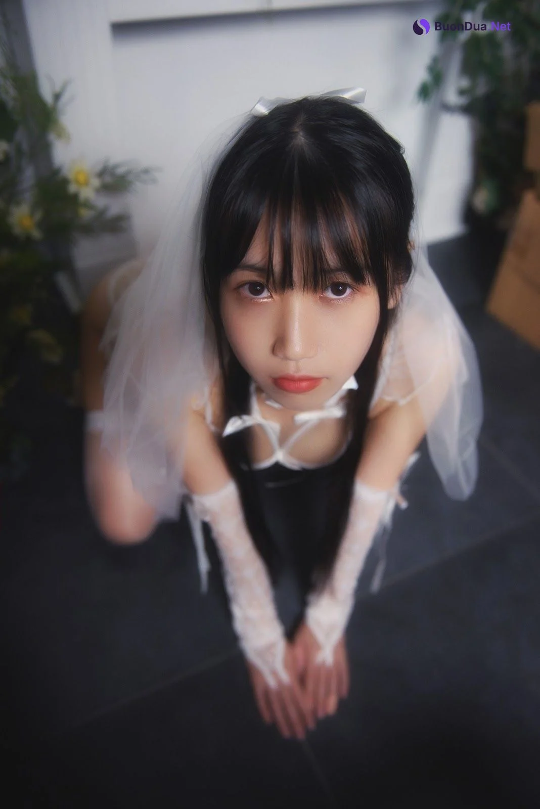 Cosplay 不呆猫 白色情趣婚纱 - Photo 11
