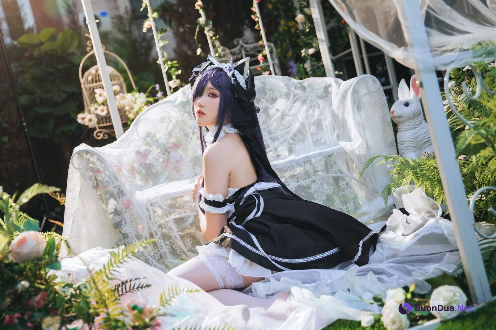 Cosplay 瓜希酱 碧蓝航线 奥古斯特女仆 - Photo 10