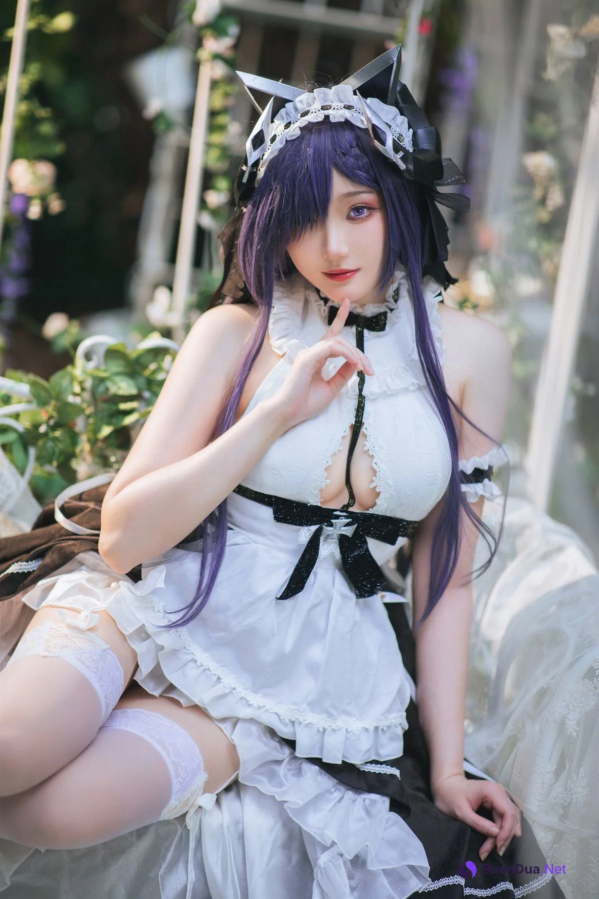 Cosplay 瓜希酱 碧蓝航线 奥古斯特女仆 - Photo 11