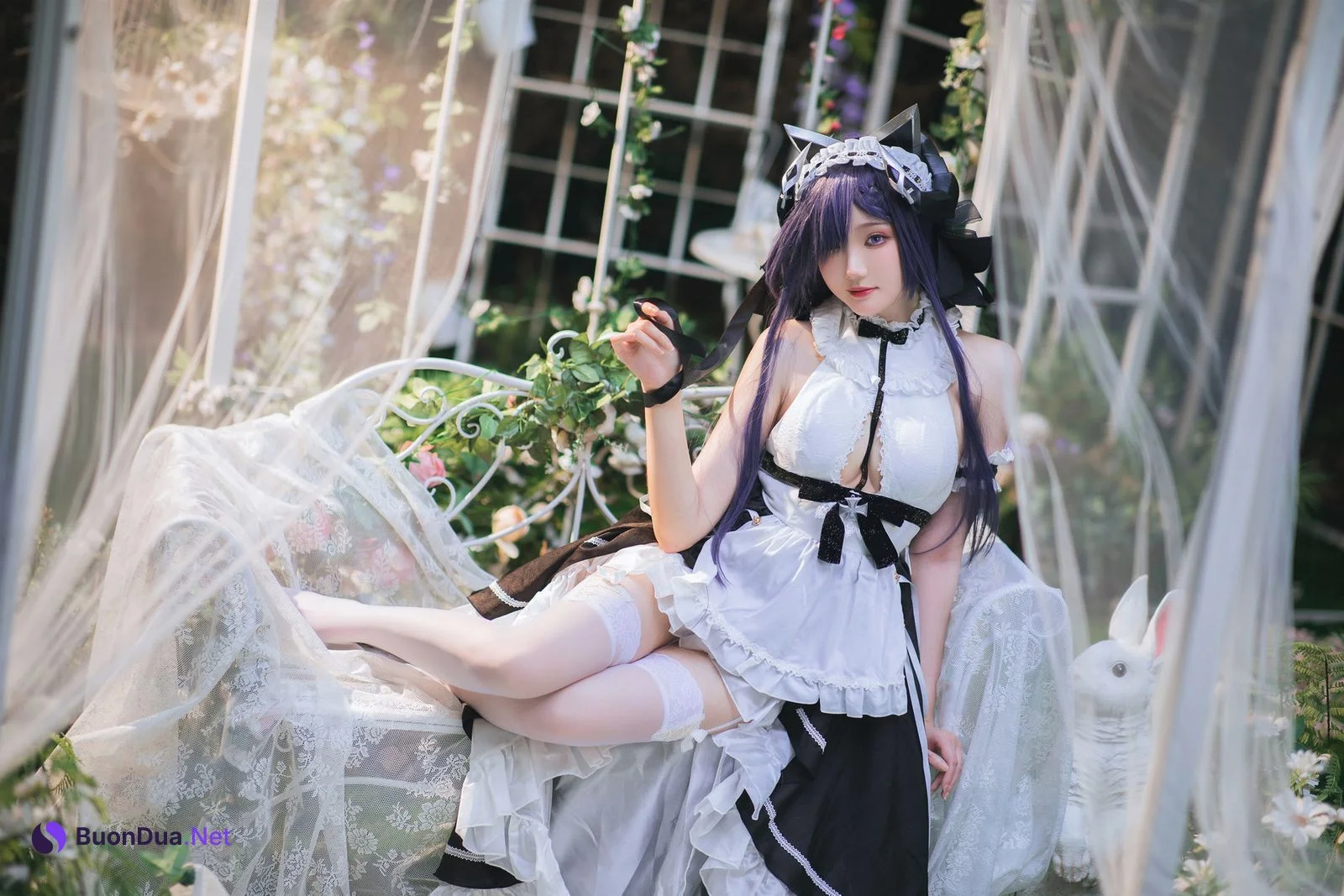 Cosplay 瓜希酱 碧蓝航线 奥古斯特女仆 - Photo 13