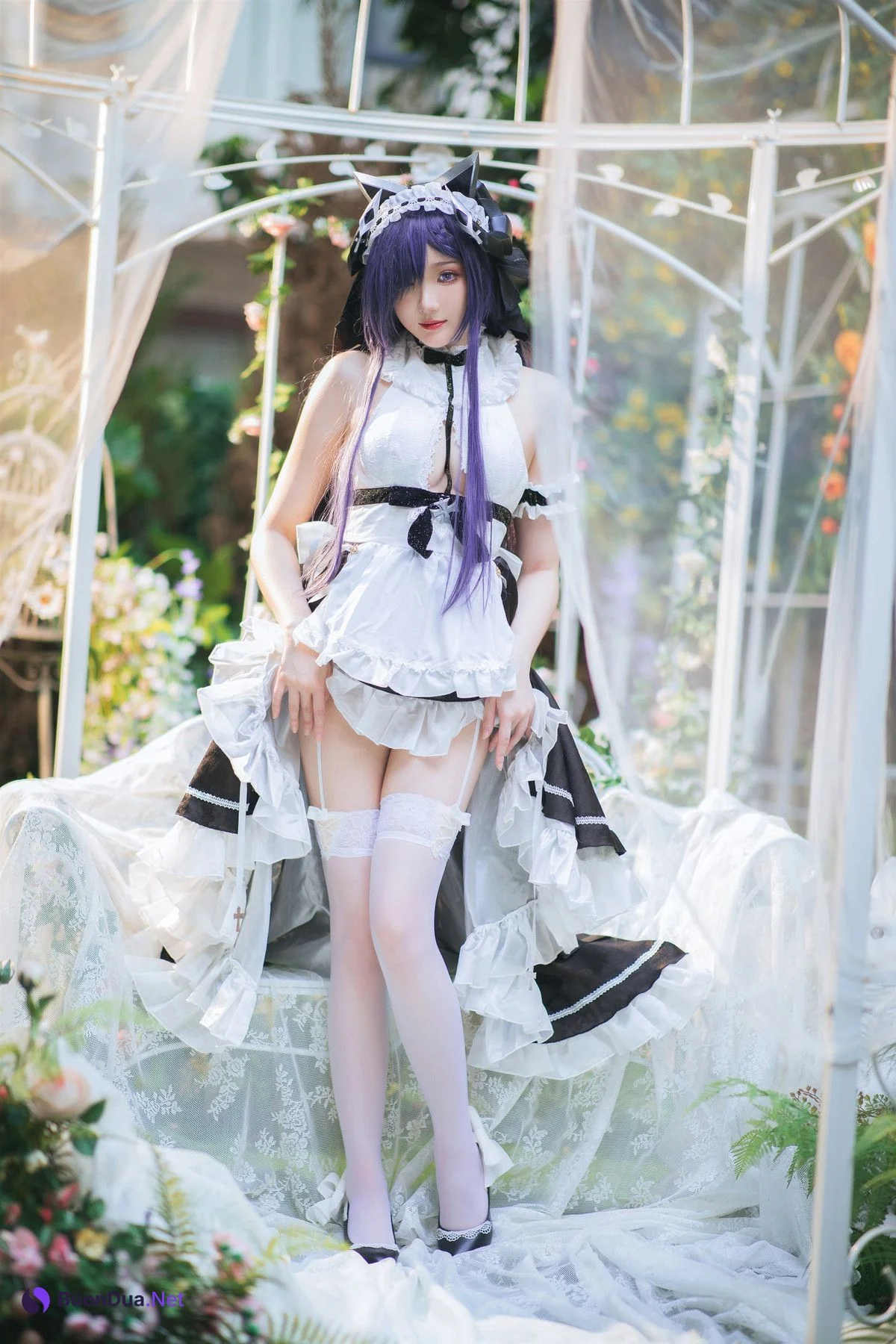 Cosplay 瓜希酱 碧蓝航线 奥古斯特女仆 - Photo 14