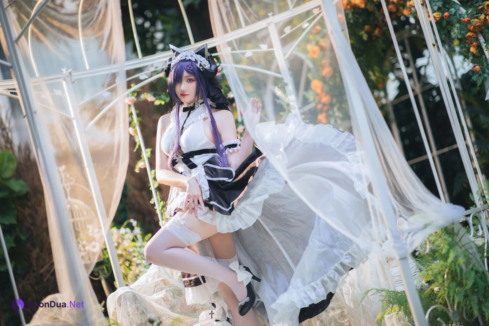 Cosplay 瓜希酱 碧蓝航线 奥古斯特女仆 - Photo 15