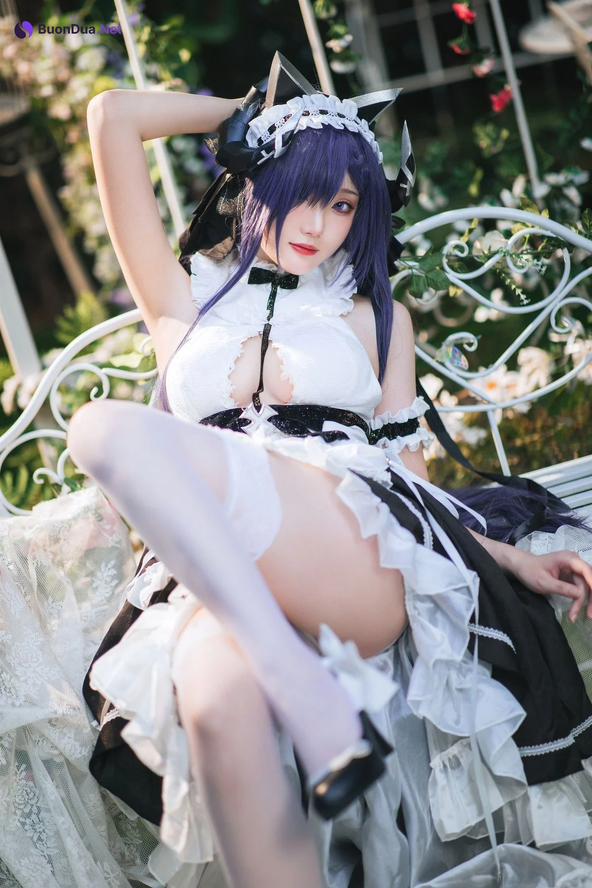 Cosplay 瓜希酱 碧蓝航线 奥古斯特女仆 - Photo 17