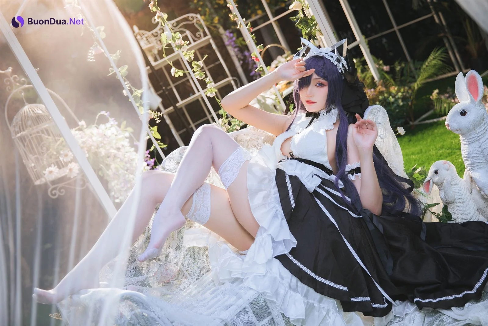 Cosplay 瓜希酱 碧蓝航线 奥古斯特女仆 - Photo 4
