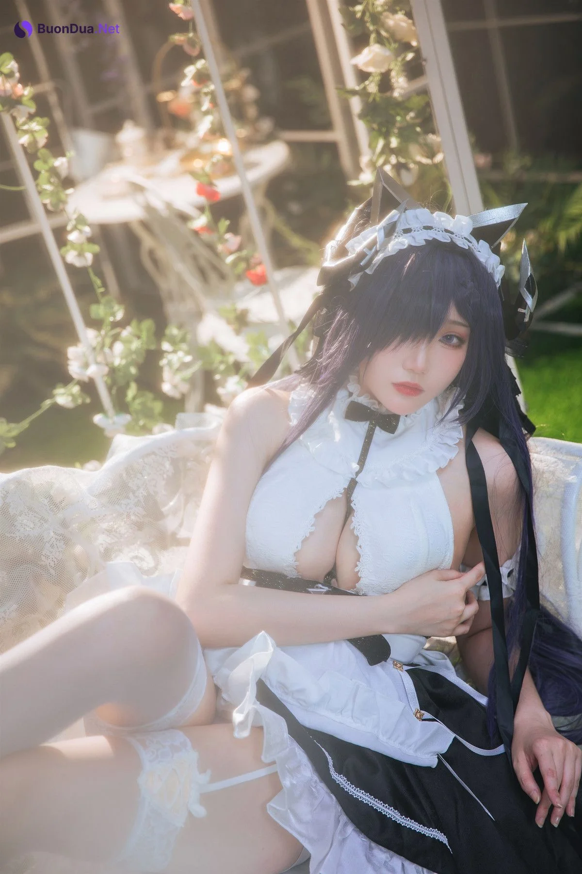 Cosplay 瓜希酱 碧蓝航线 奥古斯特女仆 - Photo 5
