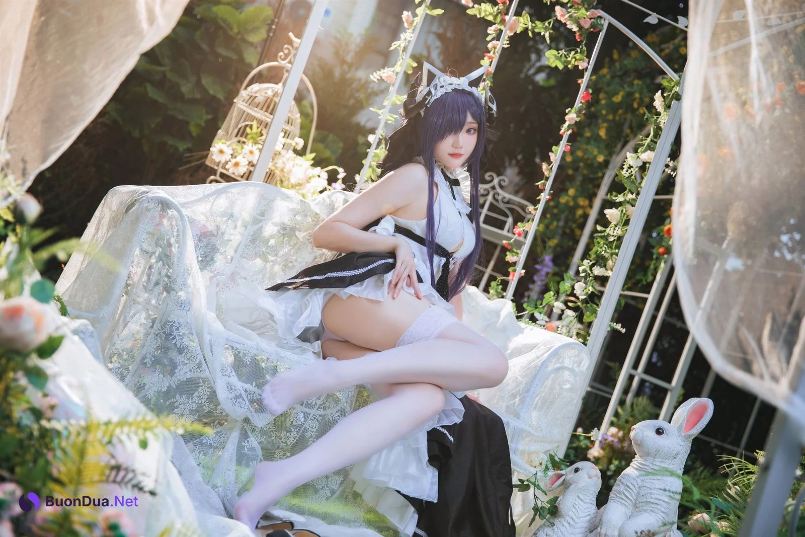 Cosplay 瓜希酱 碧蓝航线 奥古斯特女仆 - Photo 6