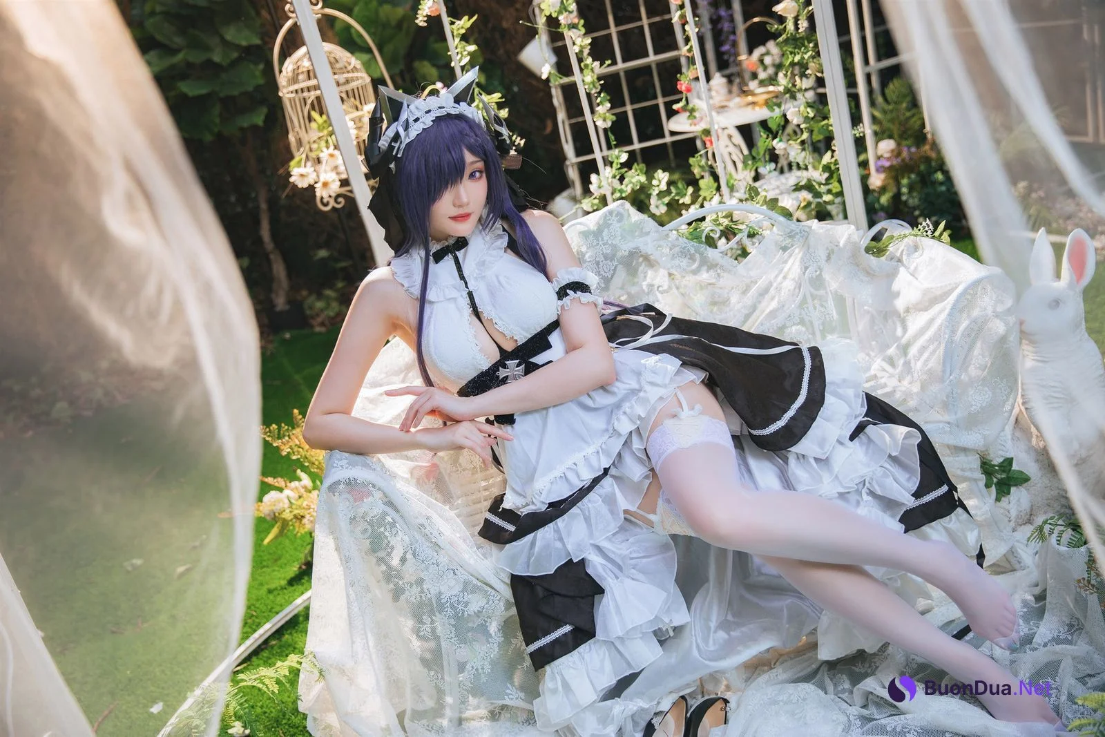 Cosplay 瓜希酱 碧蓝航线 奥古斯特女仆 - Photo 7