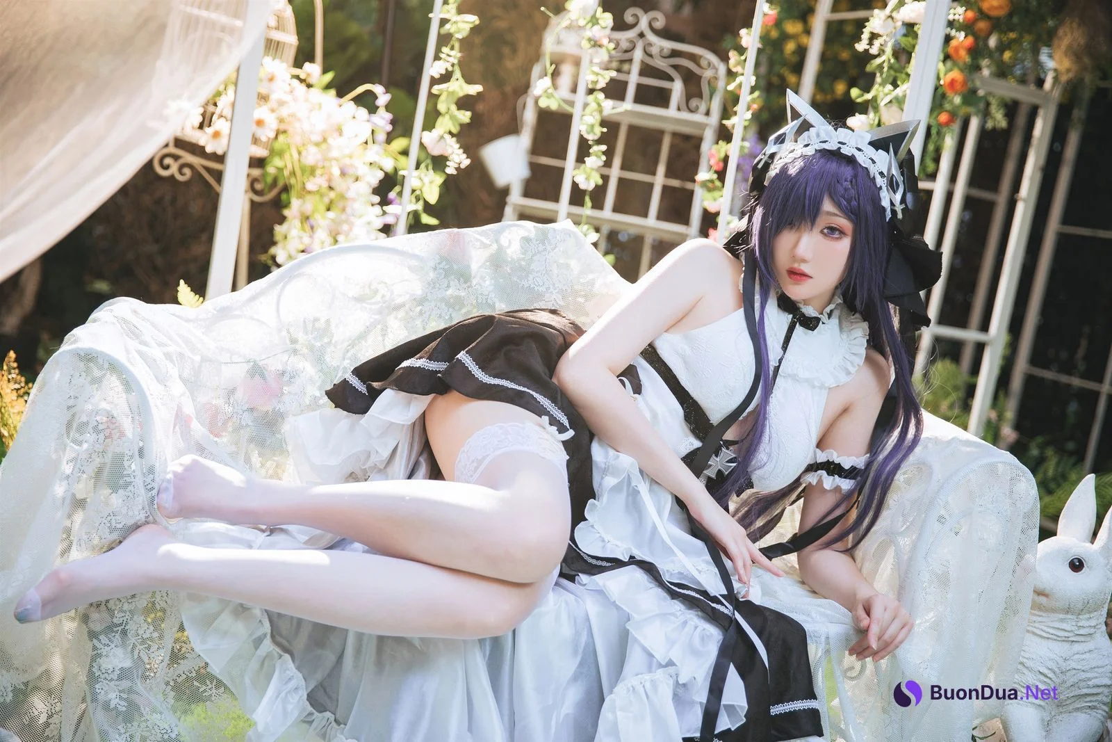 Cosplay 瓜希酱 碧蓝航线 奥古斯特女仆 - Photo 8