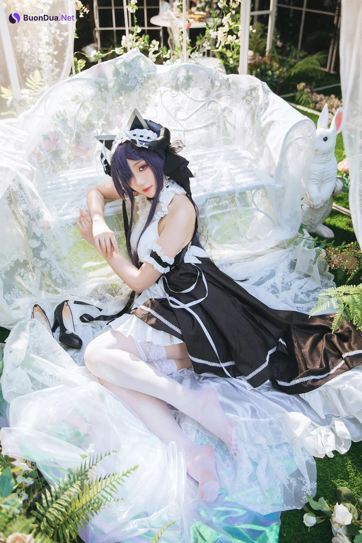 Cosplay 瓜希酱 碧蓝航线 奥古斯特女仆 - Photo 9