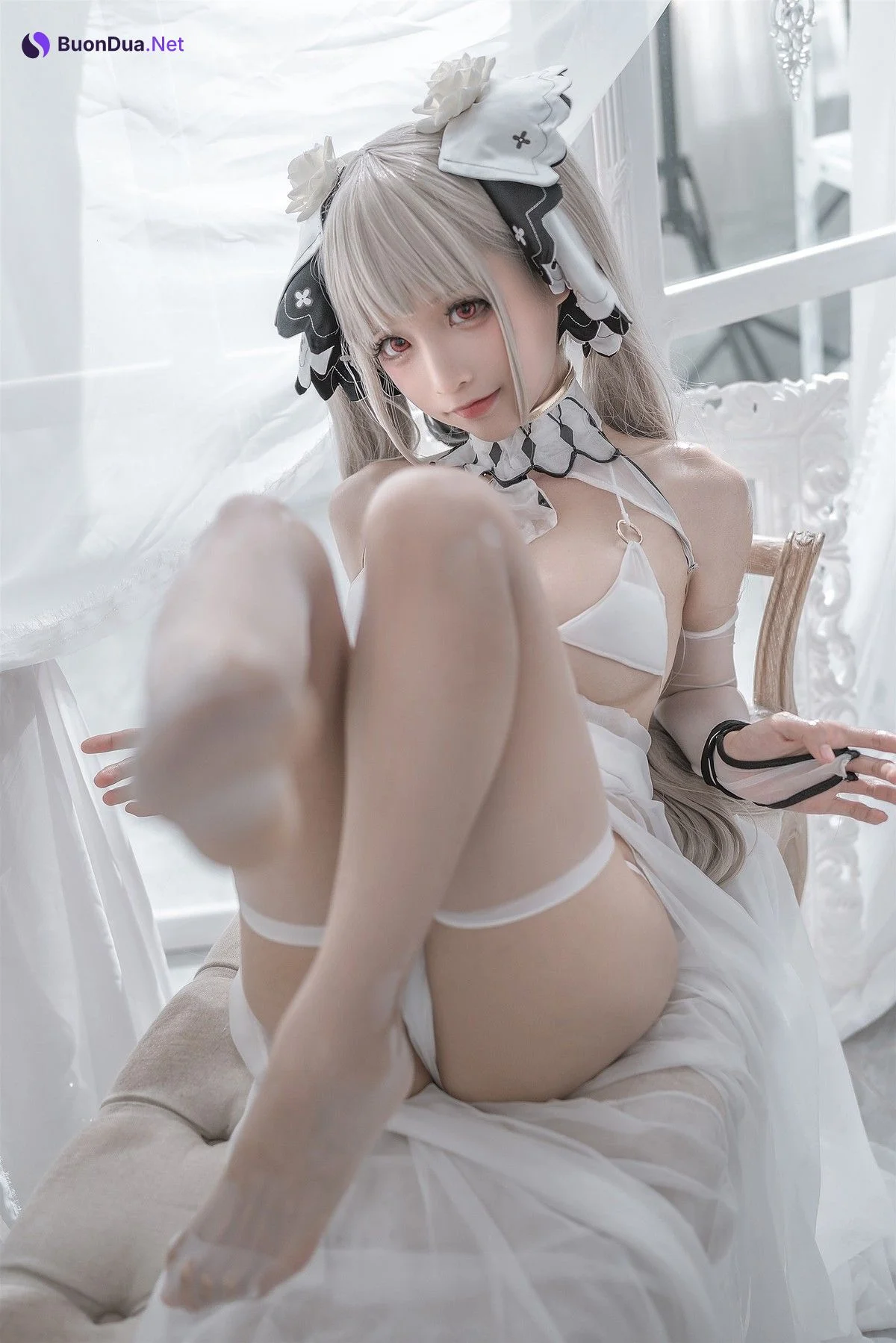 蠢沫沫 Cosplay 可畏婚纱 - Photo 12