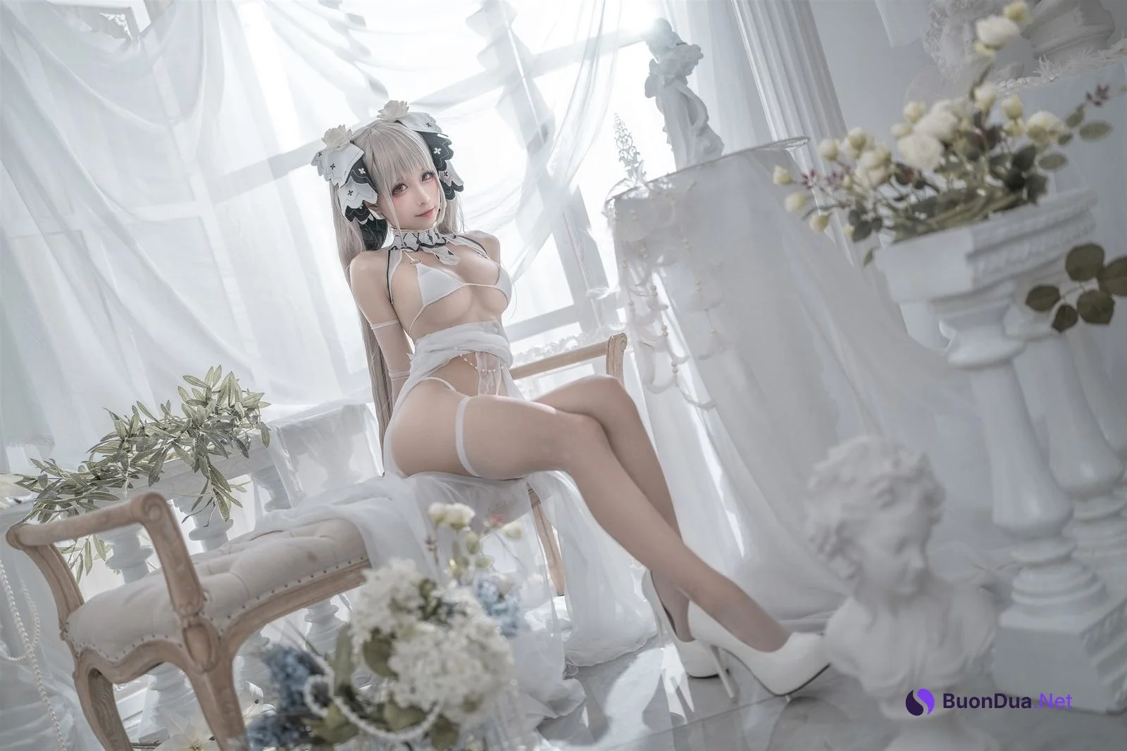蠢沫沫 Cosplay 可畏婚纱 - Photo 15