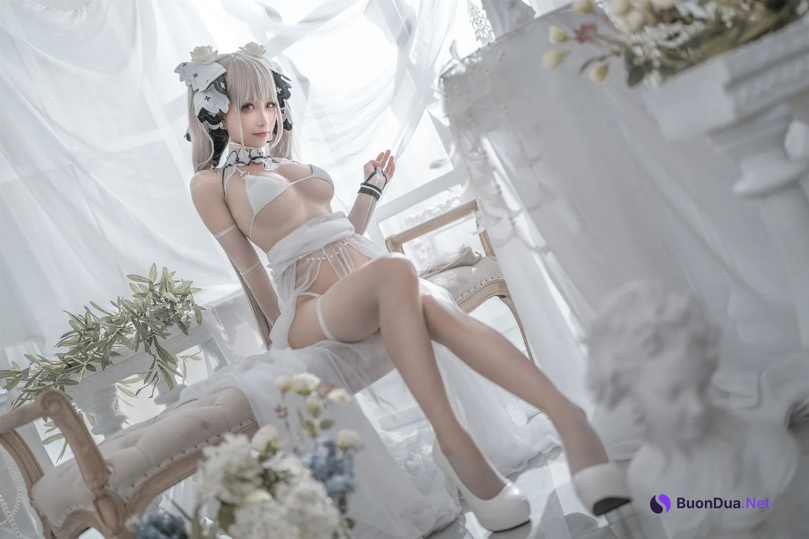 蠢沫沫 Cosplay 可畏婚纱 - Photo 17