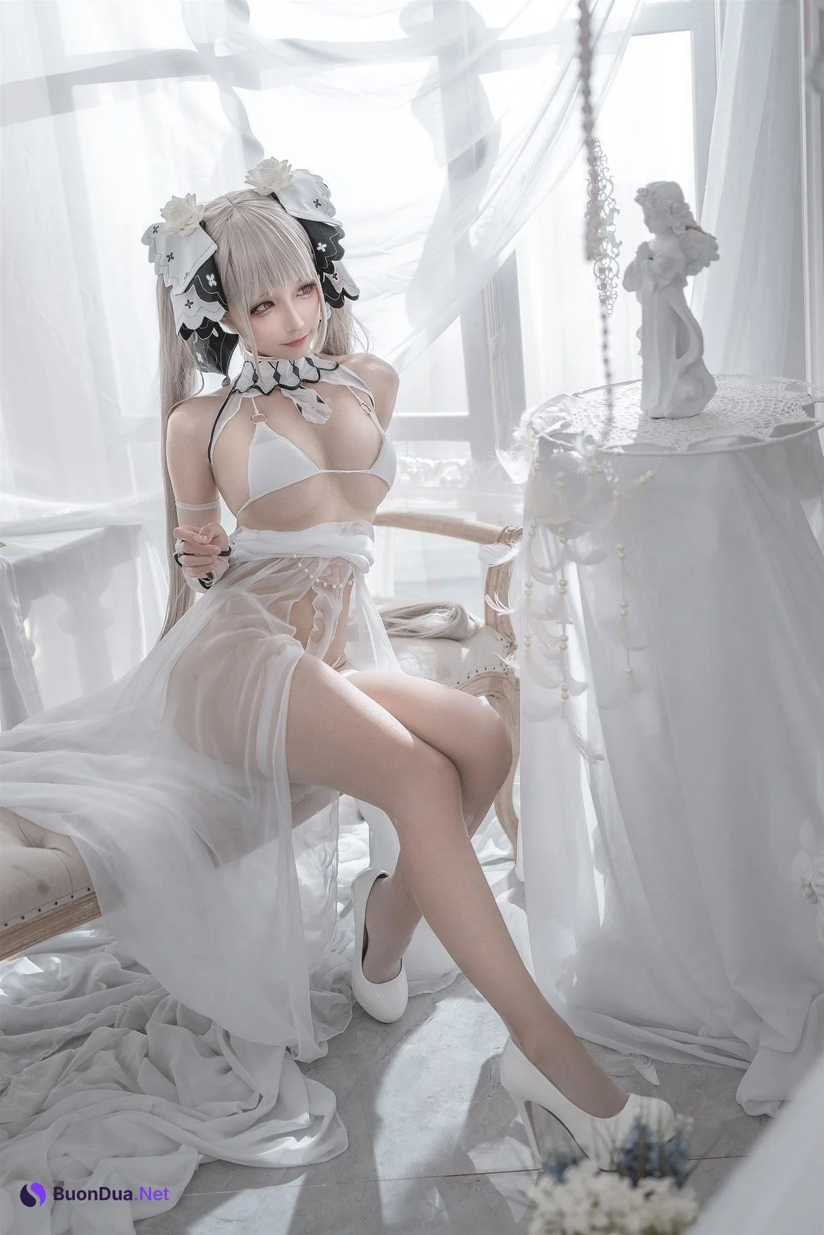蠢沫沫 Cosplay 可畏婚纱 - Photo 2