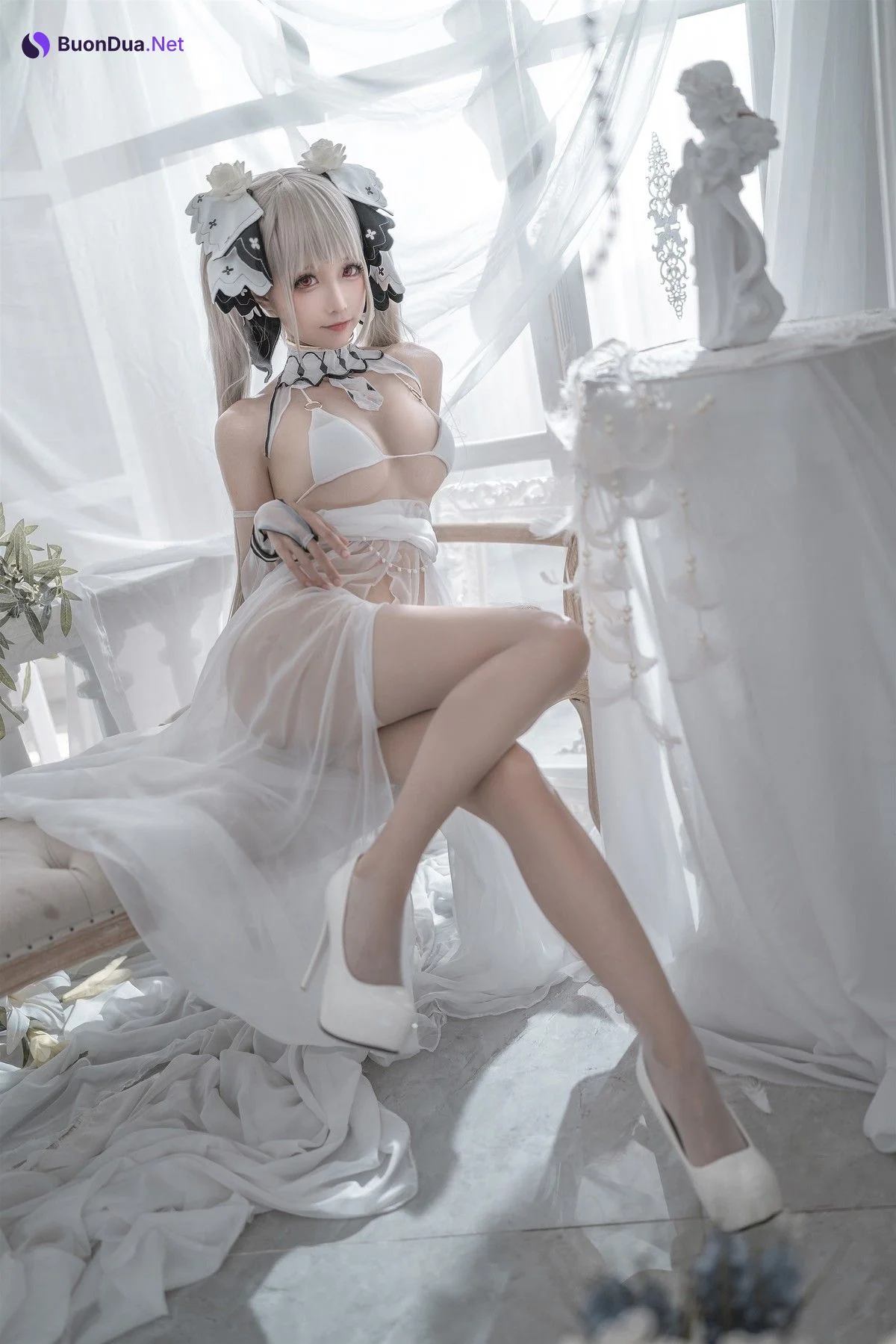 蠢沫沫 Cosplay 可畏婚纱 - Photo 3