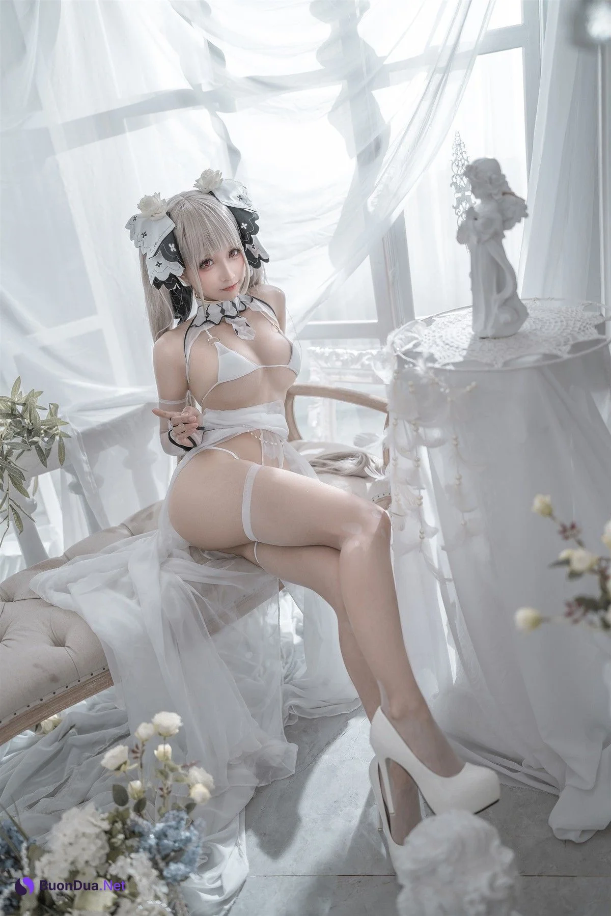 蠢沫沫 Cosplay 可畏婚纱 - Photo 7
