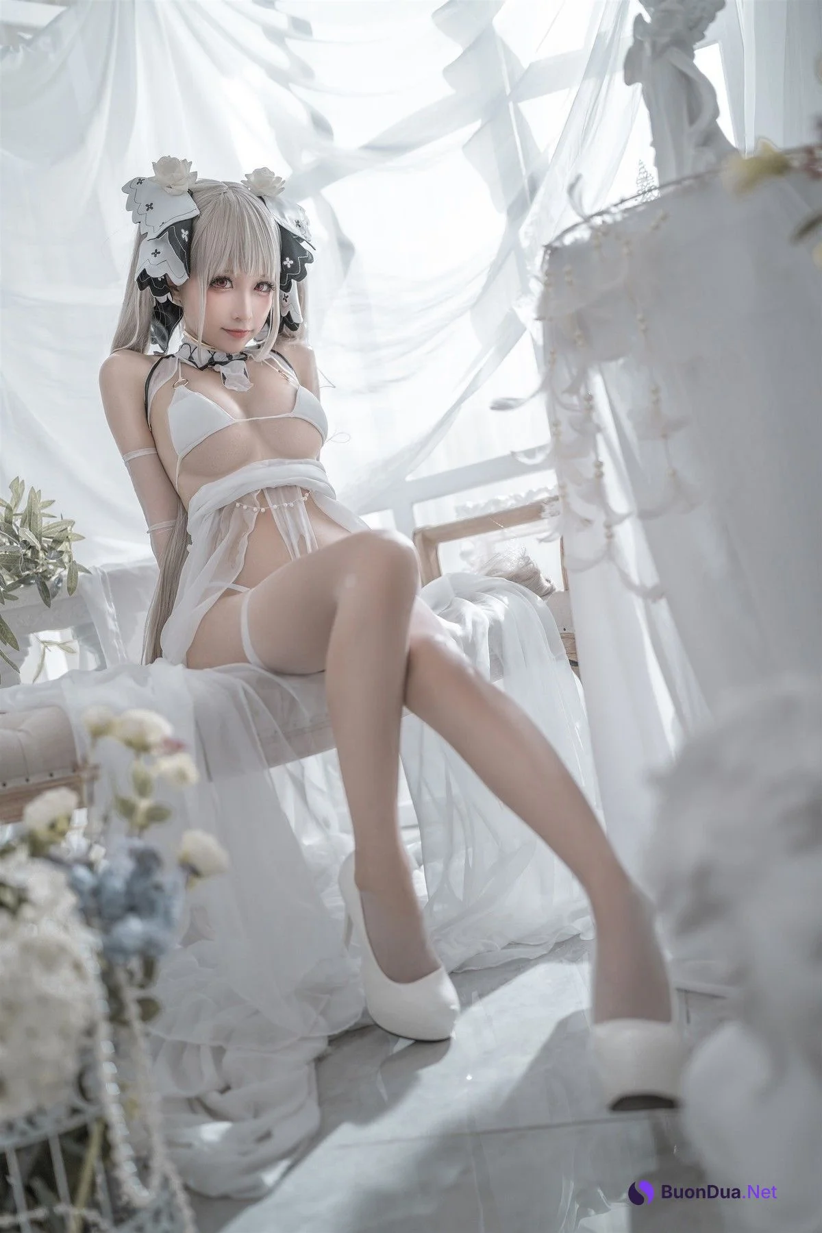 蠢沫沫 Cosplay 可畏婚纱 - Photo 8