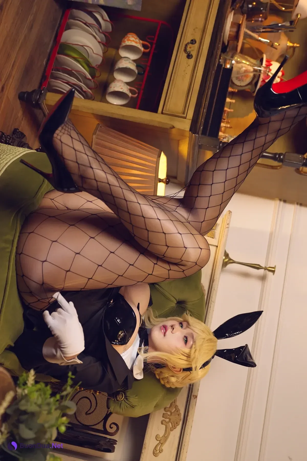 Cosplay 麻花麻花酱 – 胜利女神：妮姬 伊莱格 & 妮姬 爱德 兔女郎 - Photo 15
