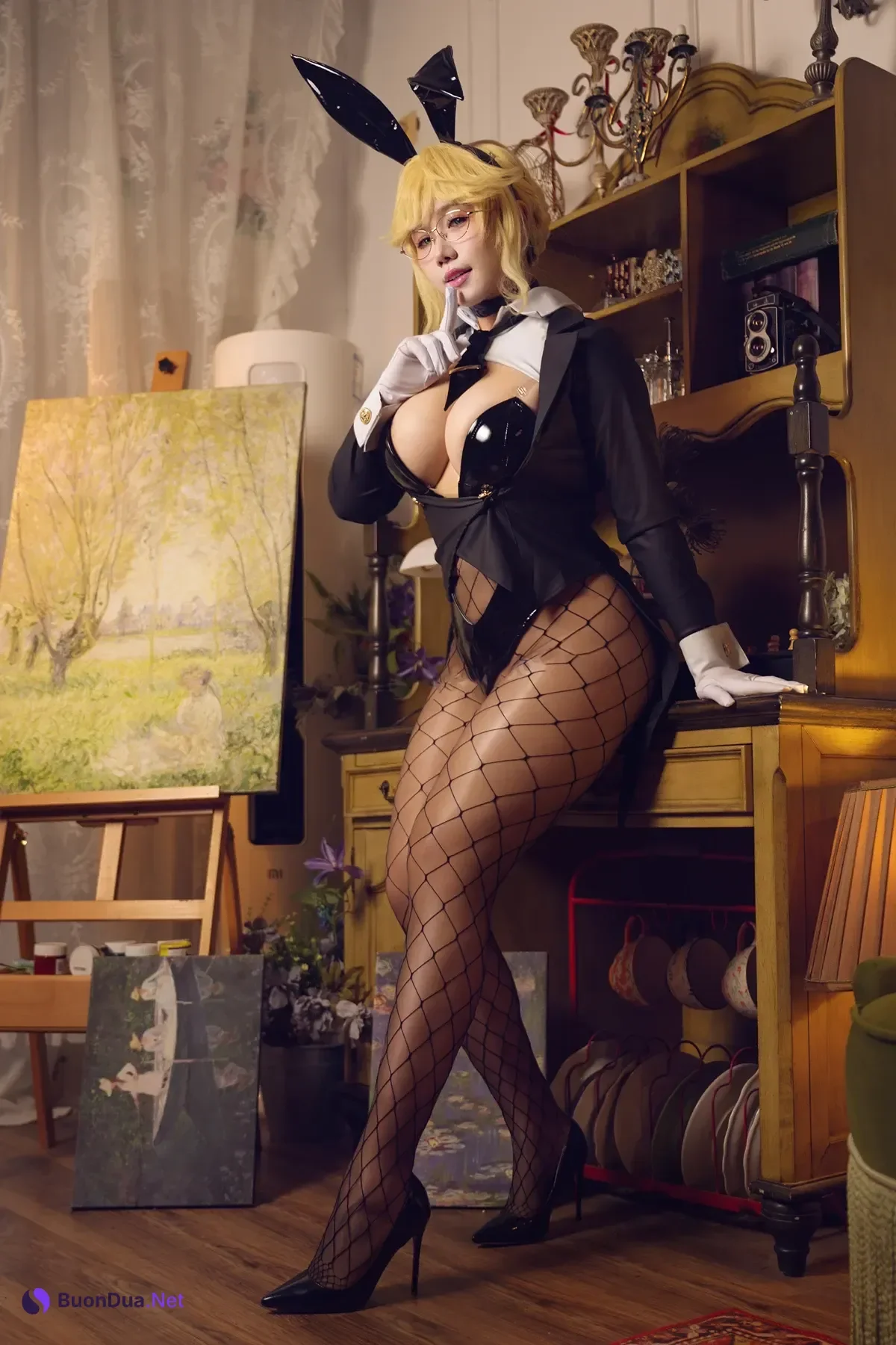 Cosplay 麻花麻花酱 – 胜利女神：妮姬 伊莱格 & 妮姬 爱德 兔女郎 - Photo 3
