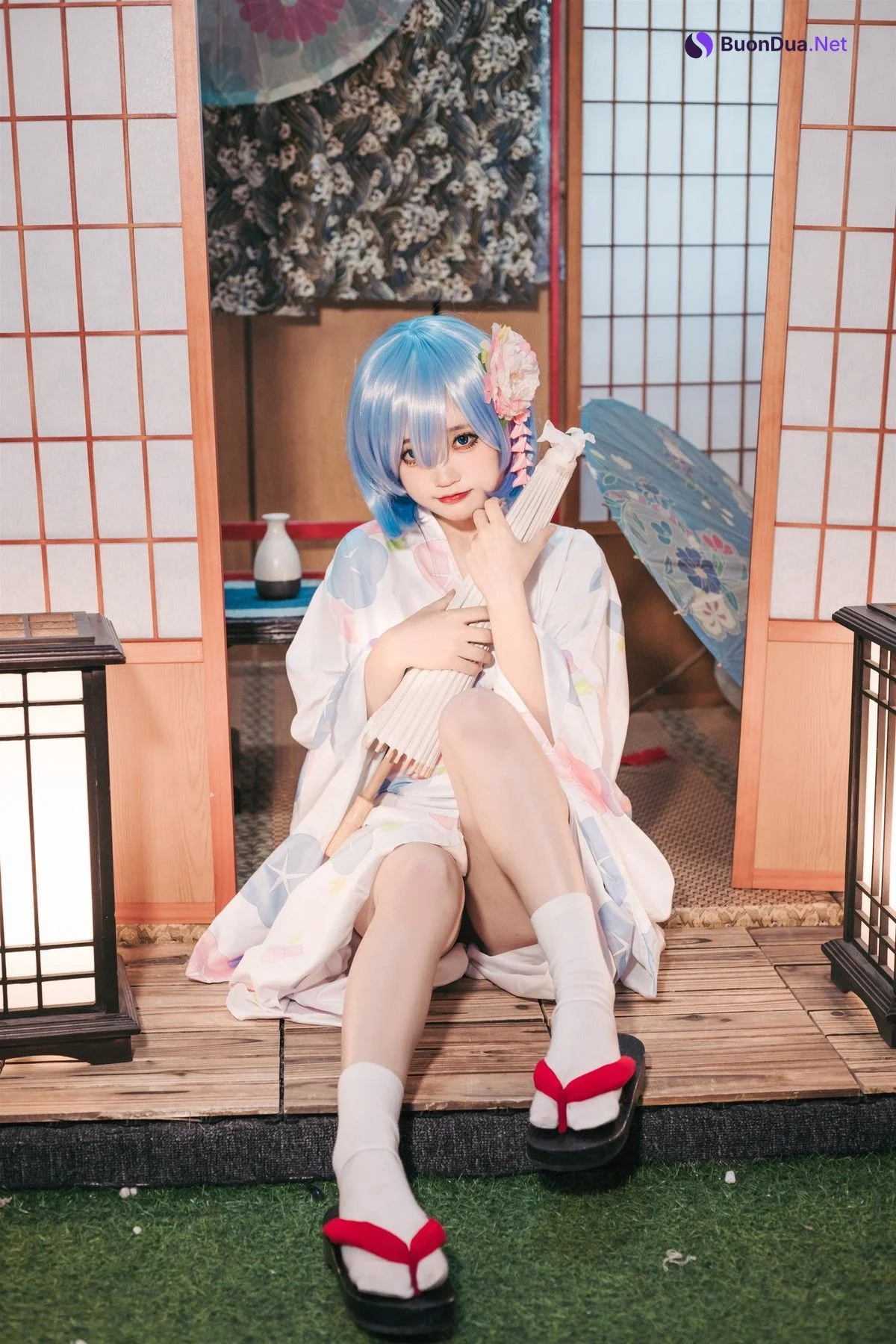 Cosplay 神沢永莉 蕾姆和风 - Photo 12