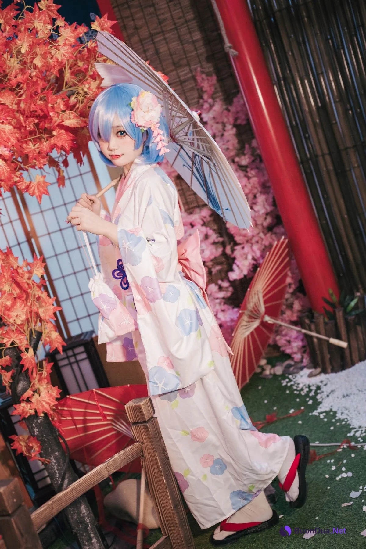 Cosplay 神沢永莉 蕾姆和风 - Photo 2