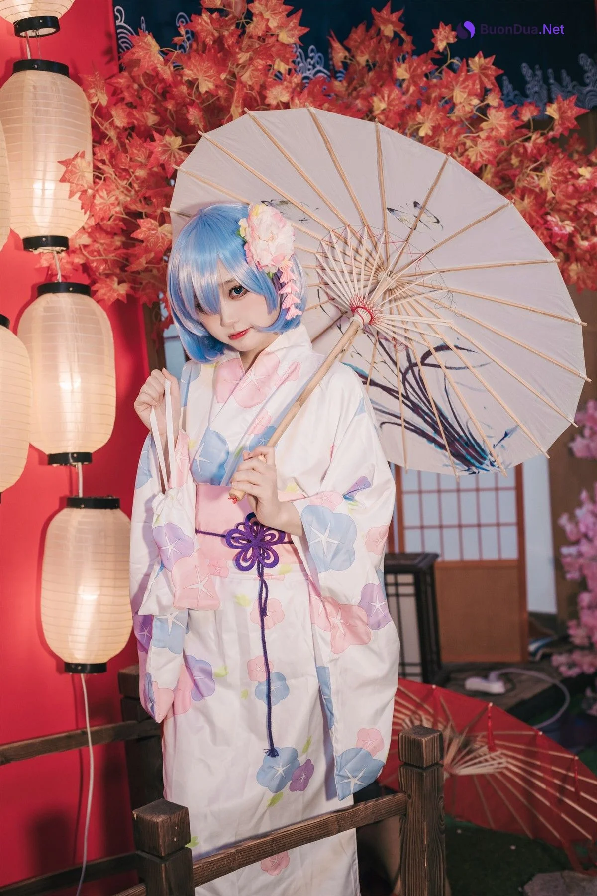 Cosplay 神沢永莉 蕾姆和风 - Photo 3