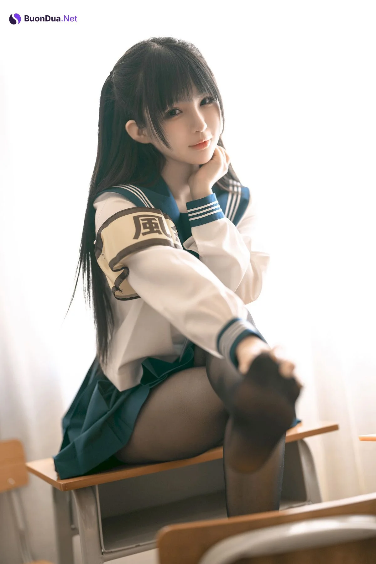 桜井宁宁 Cosplay 风纪委员 - Photo 10