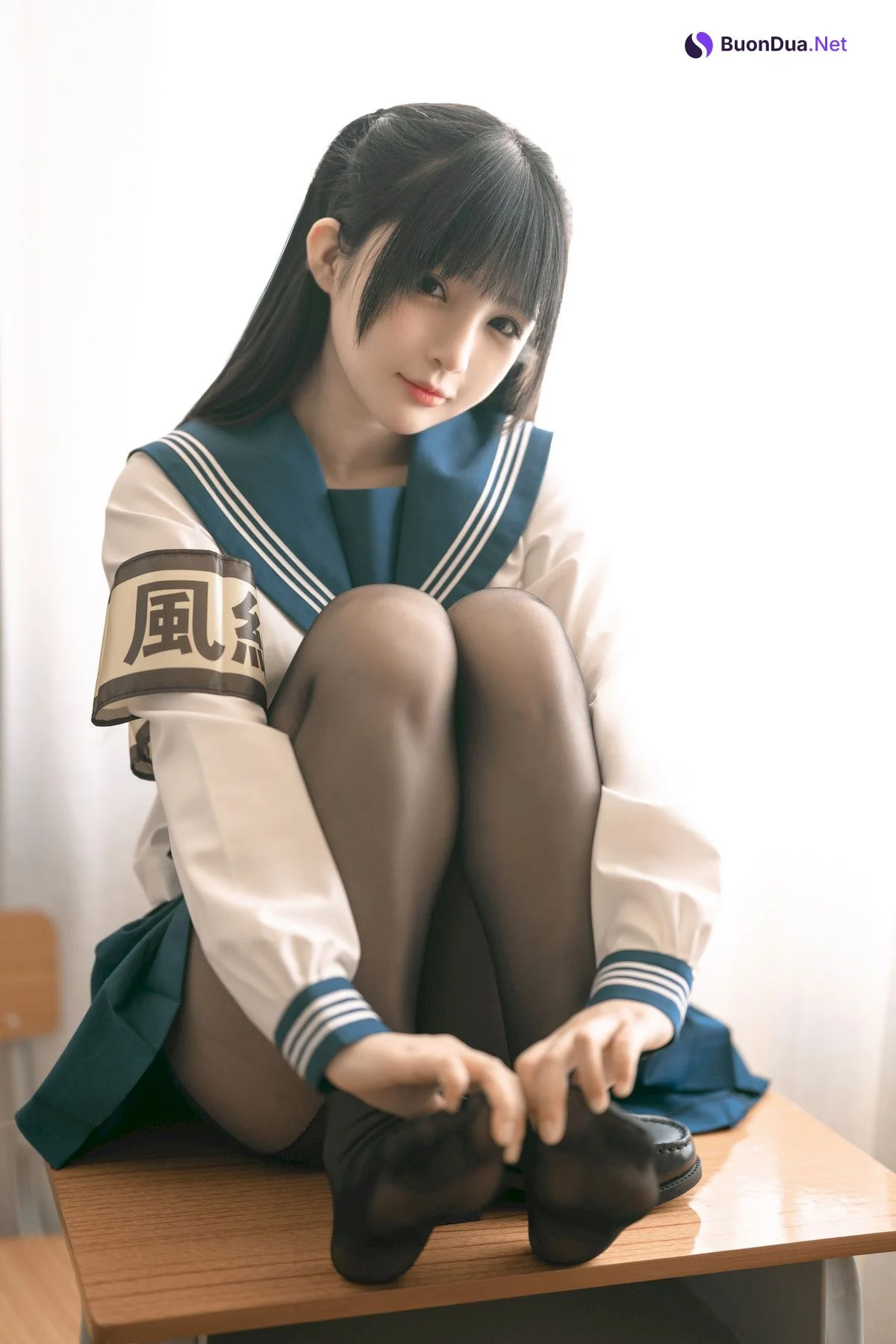 桜井宁宁 Cosplay 风纪委员 - Photo 11