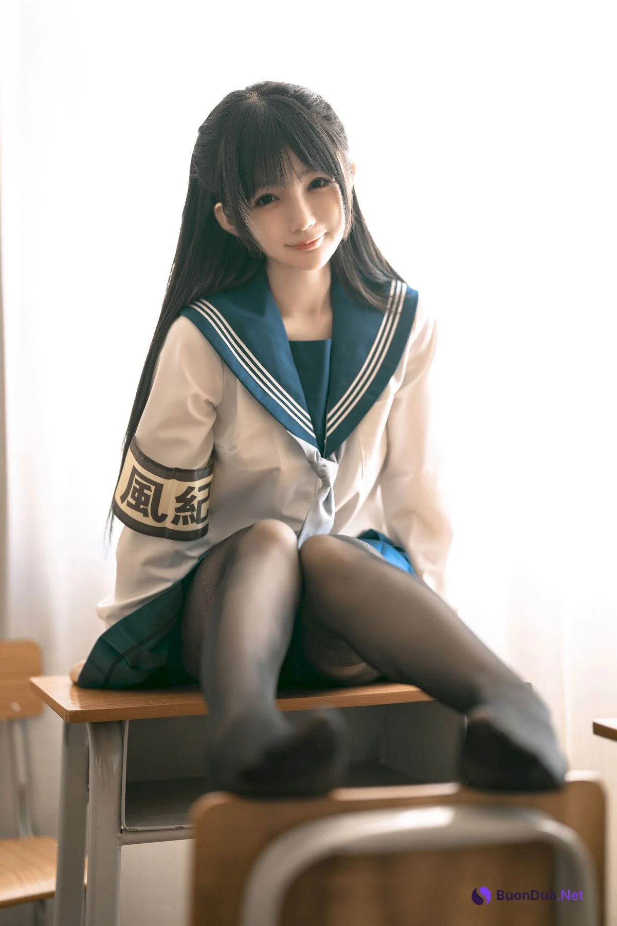 桜井宁宁 Cosplay 风纪委员 - Photo 14