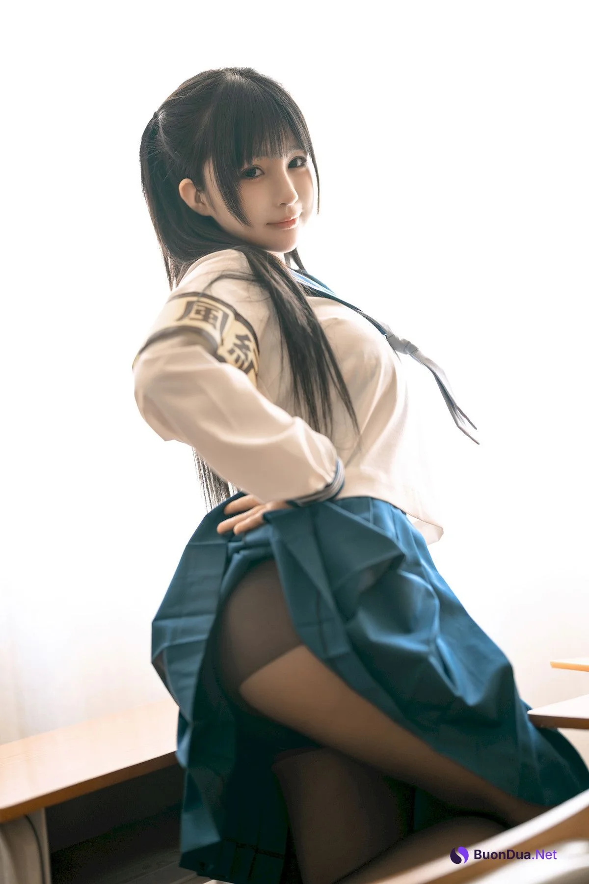 桜井宁宁 Cosplay 风纪委员 - Photo 15