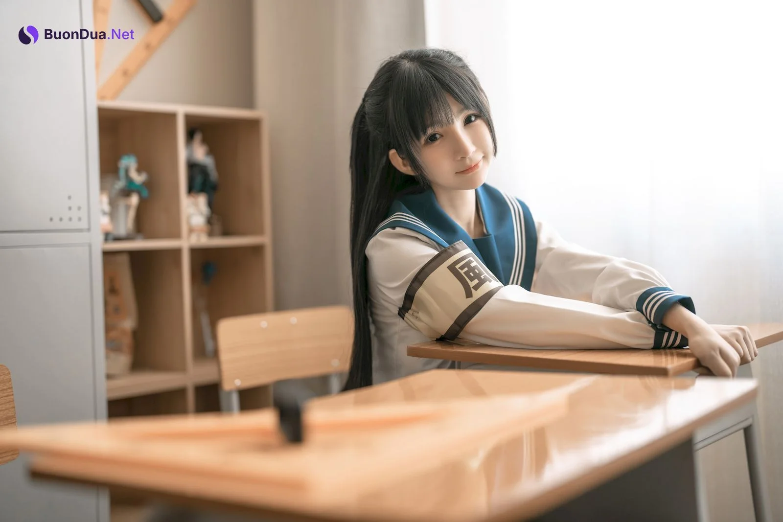 桜井宁宁 Cosplay 风纪委员 - Photo 17
