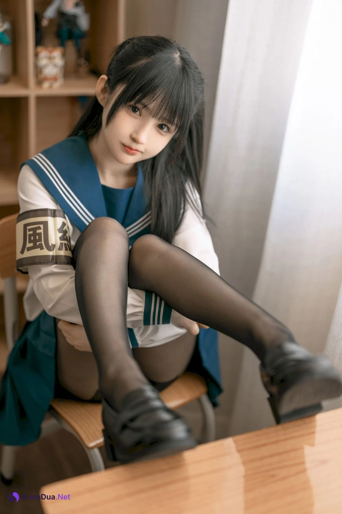 桜井宁宁 Cosplay 风纪委员 - Photo 2