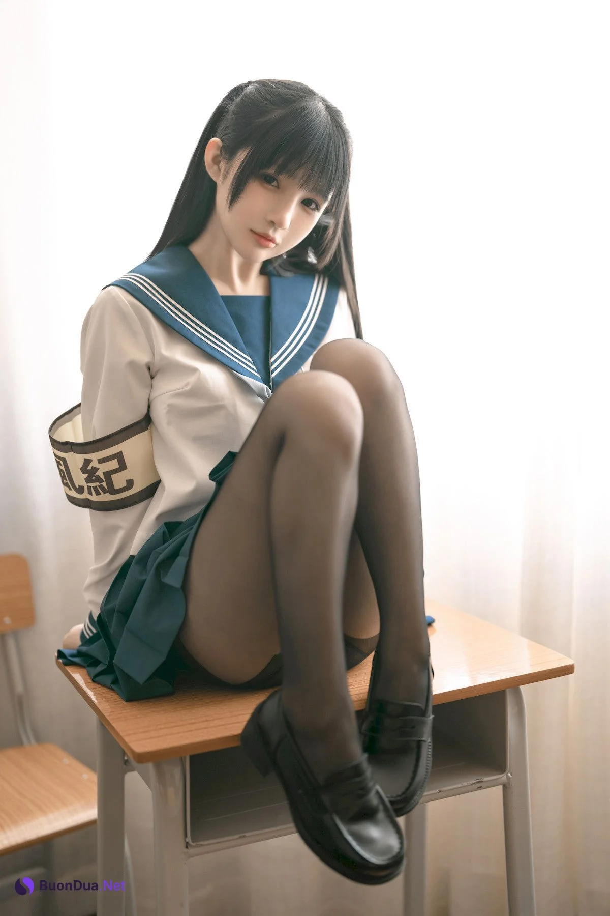 桜井宁宁 Cosplay 风纪委员 - Photo 8