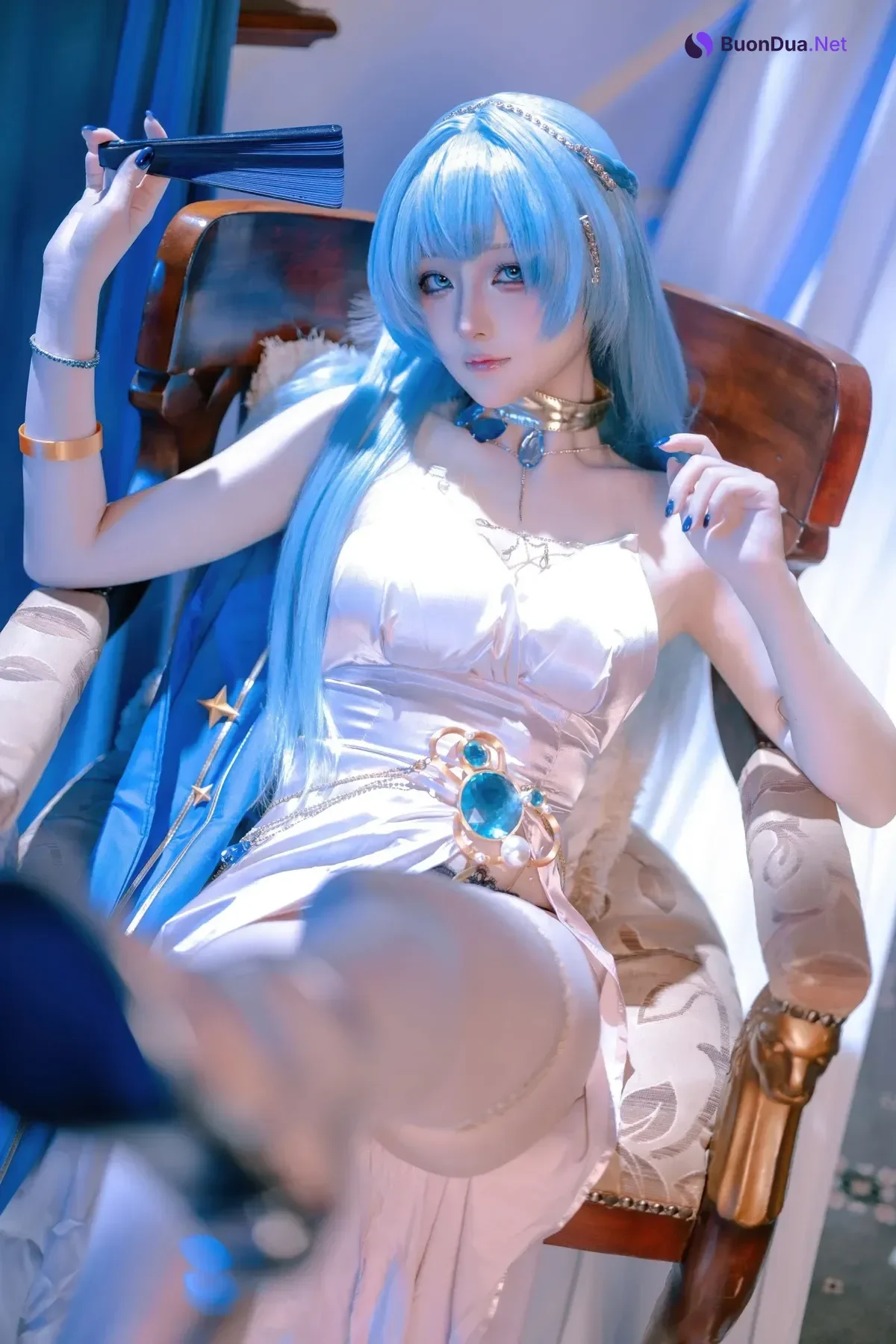 Cosplay 屿鱼 – 胜利女神 妮姬 海伦 礼服 - Photo 15