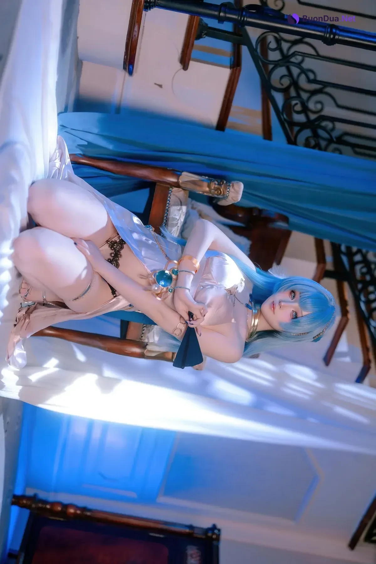 Cosplay 屿鱼 – 胜利女神 妮姬 海伦 礼服 - Photo 20