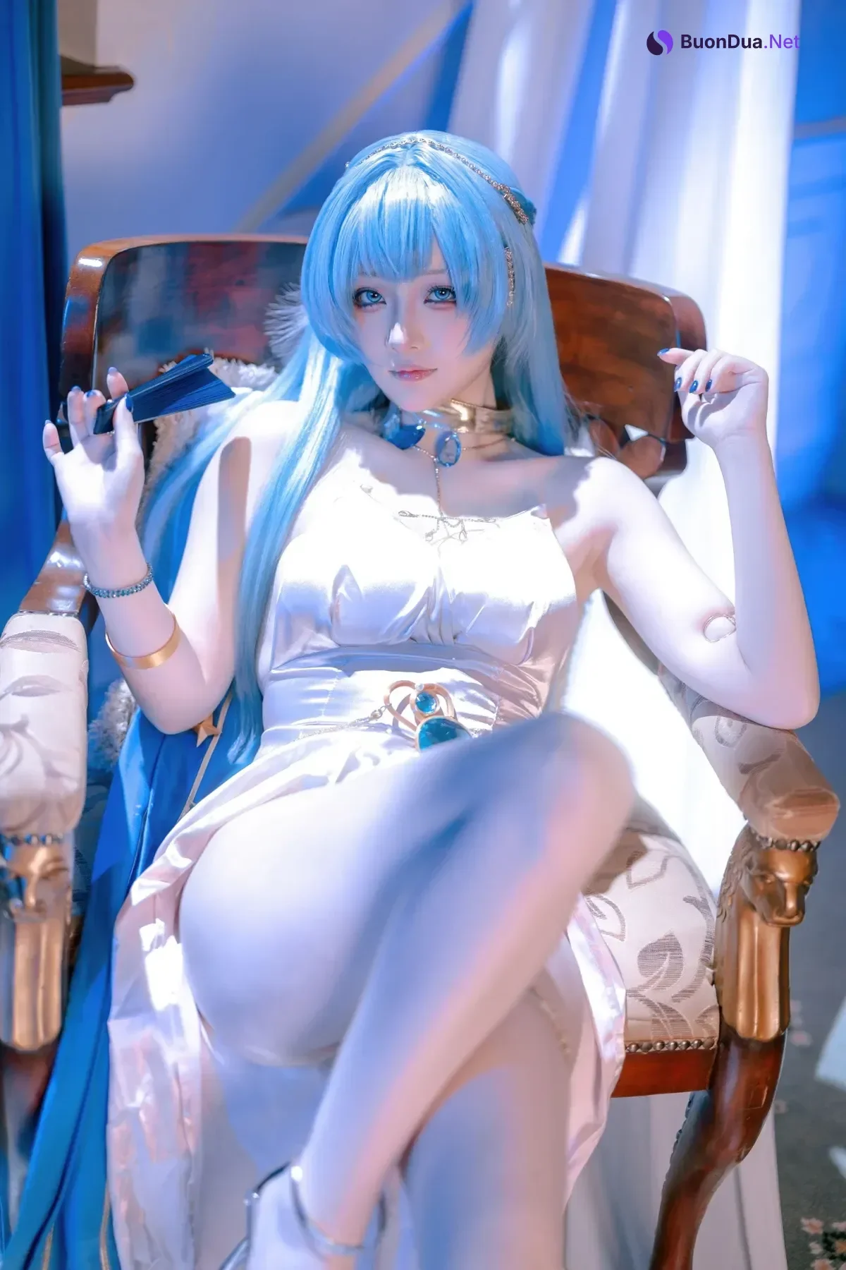 Cosplay 屿鱼 – 胜利女神 妮姬 海伦 礼服 - Photo 8