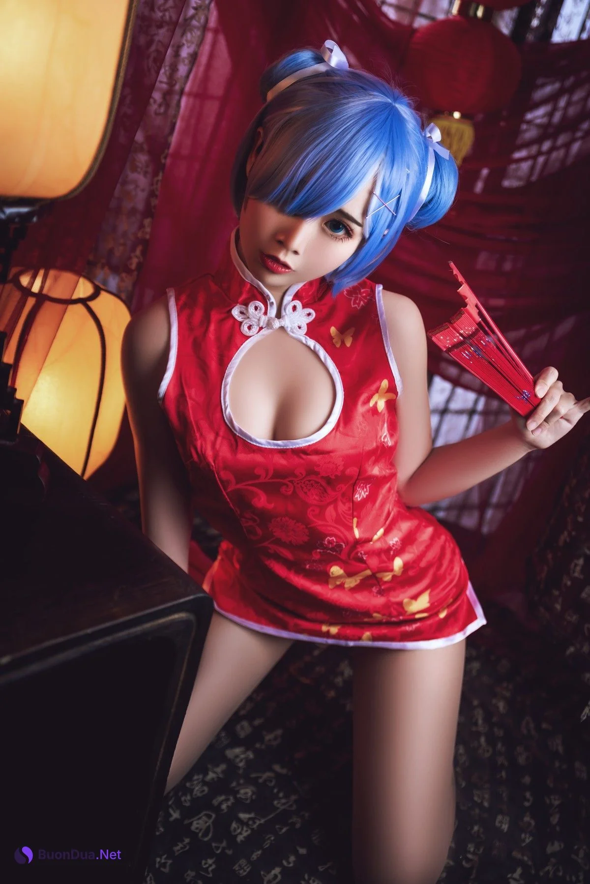 Cosplay 面饼仙儿 雷姆旗袍 - Photo 16