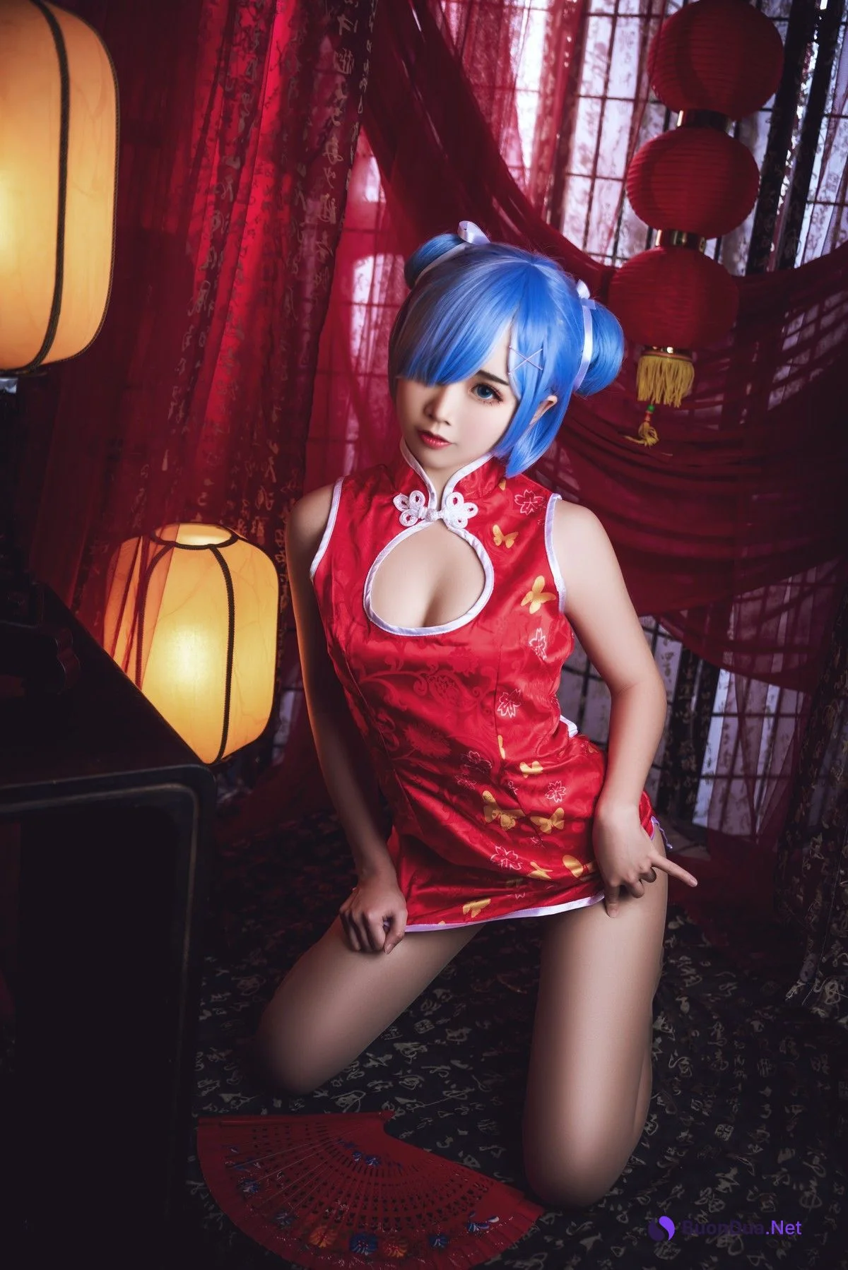 Cosplay 面饼仙儿 雷姆旗袍 - Photo 17