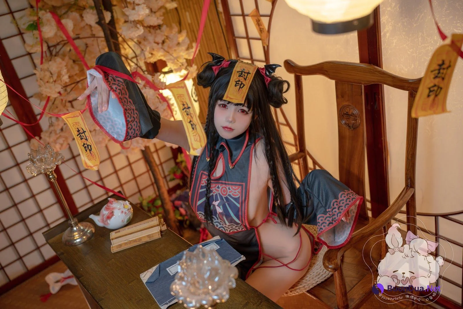 Cosplay 黏黏团子兔 僵尸蹲蹲 - Photo 10