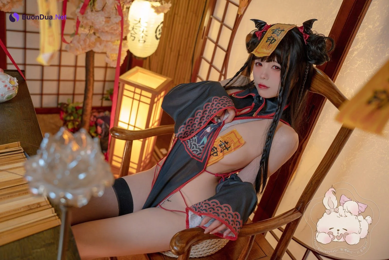 Cosplay 黏黏团子兔 僵尸蹲蹲 - Photo 17