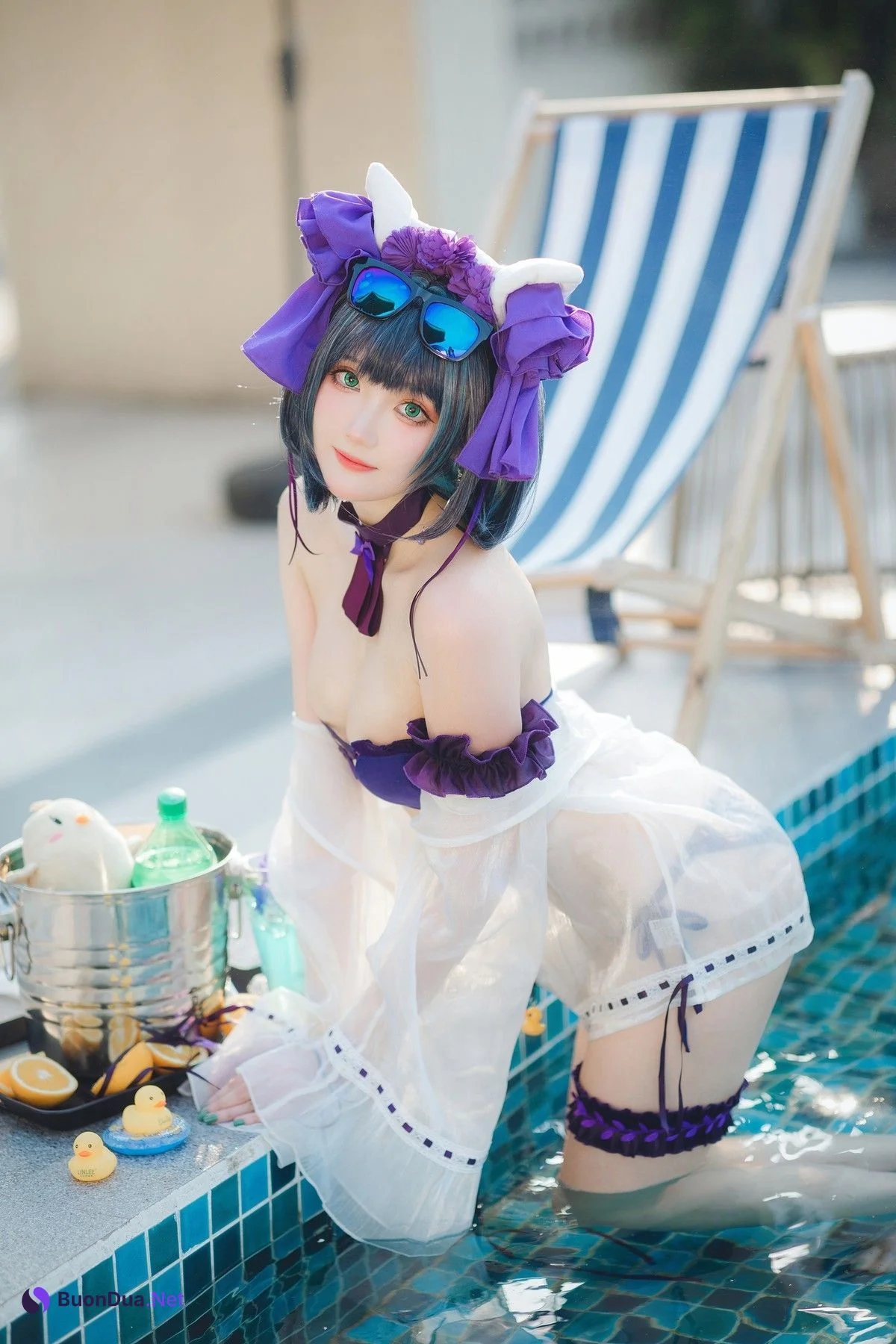 Cosplay 瓜希酱福利 柴郡泳装 - Photo 15