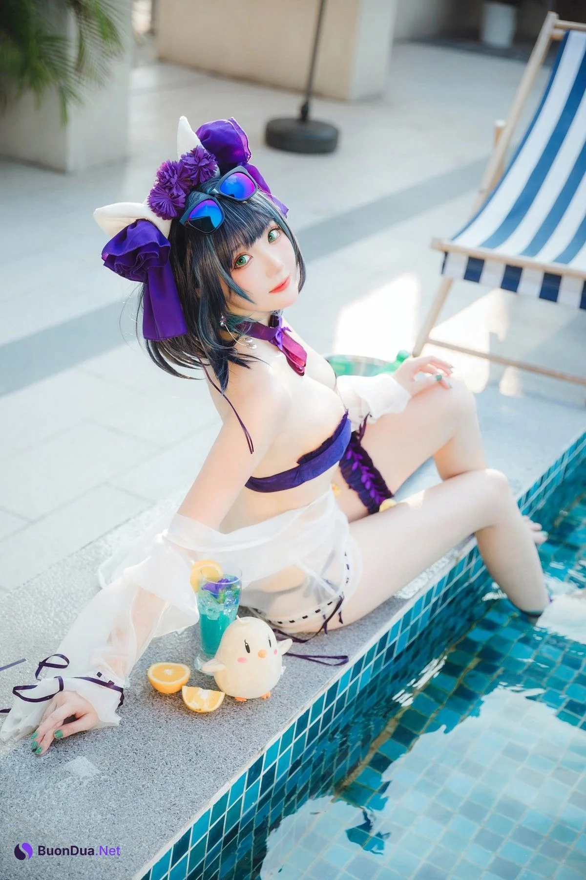 Cosplay 瓜希酱福利 柴郡泳装 - Photo 4
