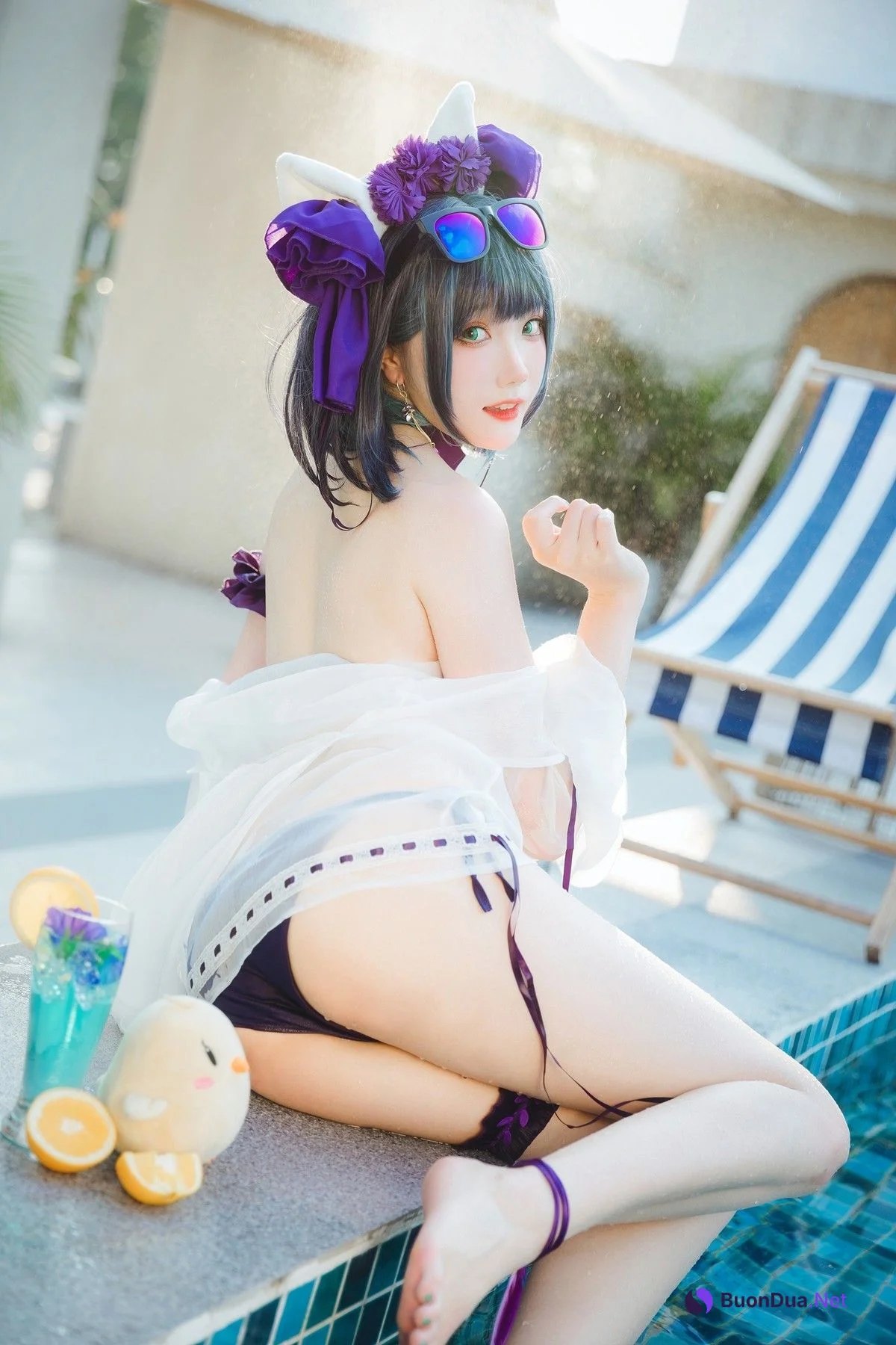 Cosplay 瓜希酱福利 柴郡泳装 - Photo 5