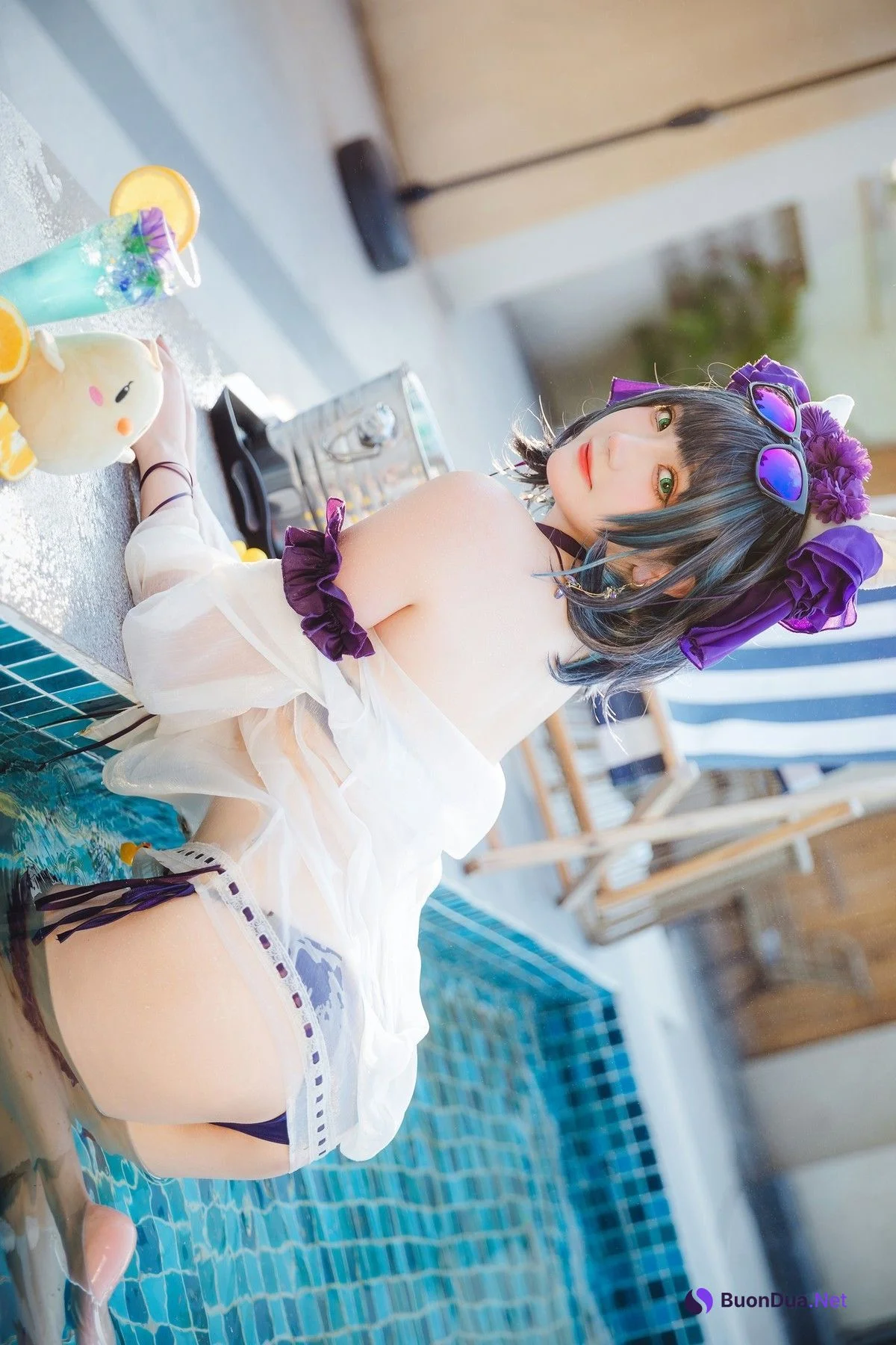 Cosplay 瓜希酱福利 柴郡泳装 - Photo 6
