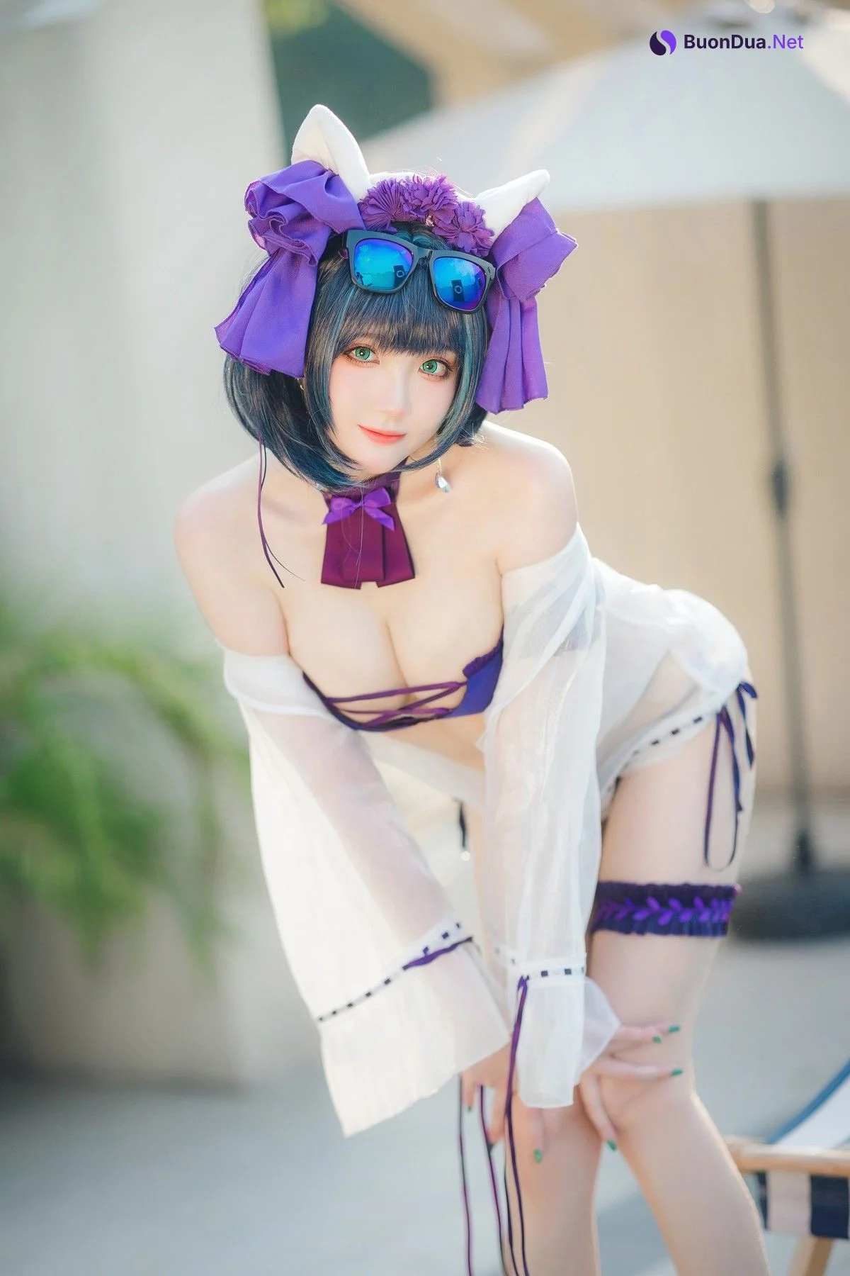 Cosplay 瓜希酱福利 柴郡泳装 - Photo 9