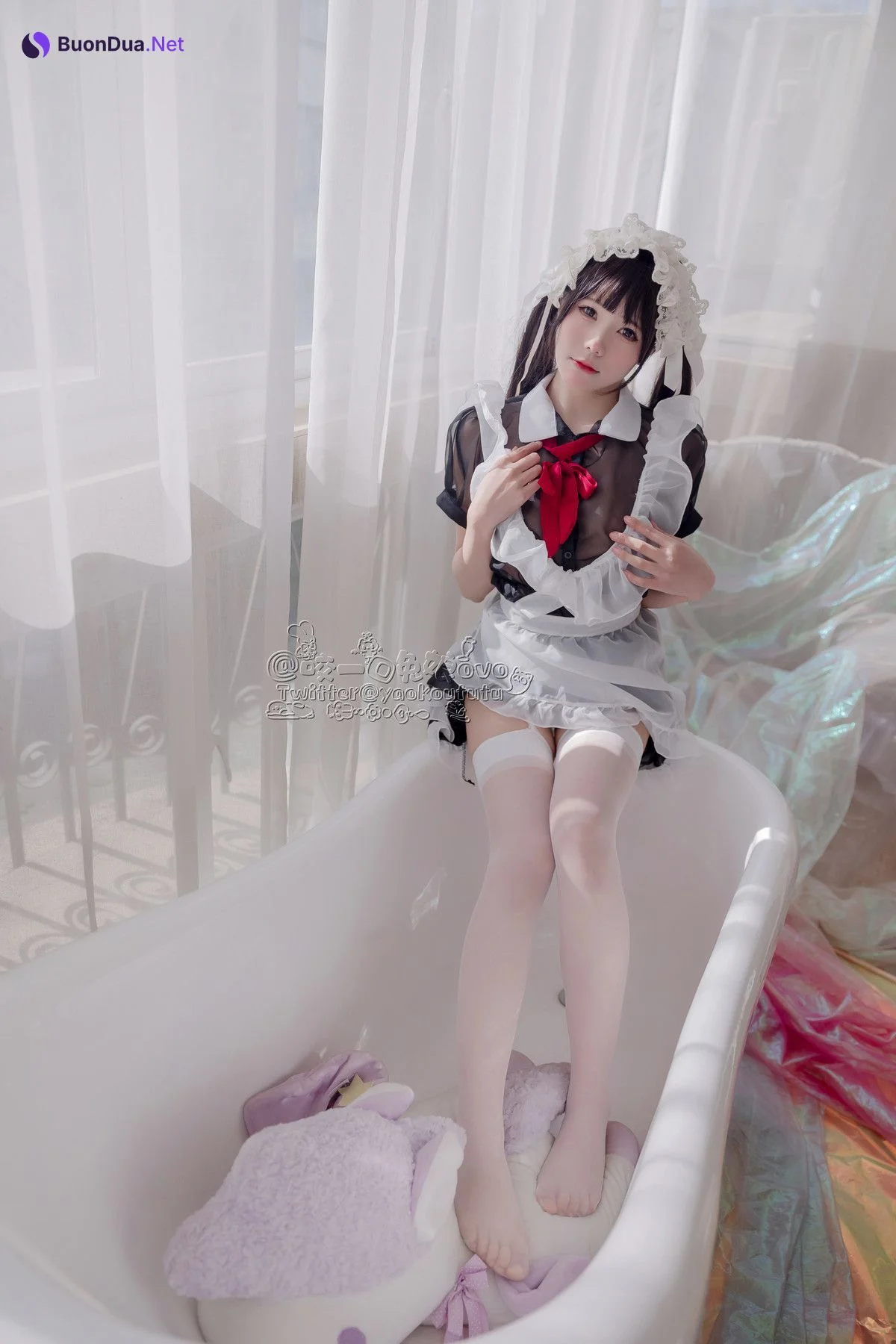 Cosplay 黏黏团子兔 黑白女仆 - Photo 10