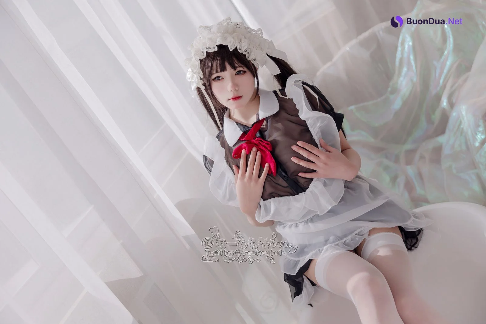 Cosplay 黏黏团子兔 黑白女仆 - Photo 12