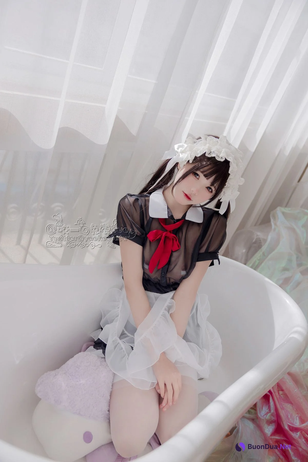 Cosplay 黏黏团子兔 黑白女仆 - Photo 14
