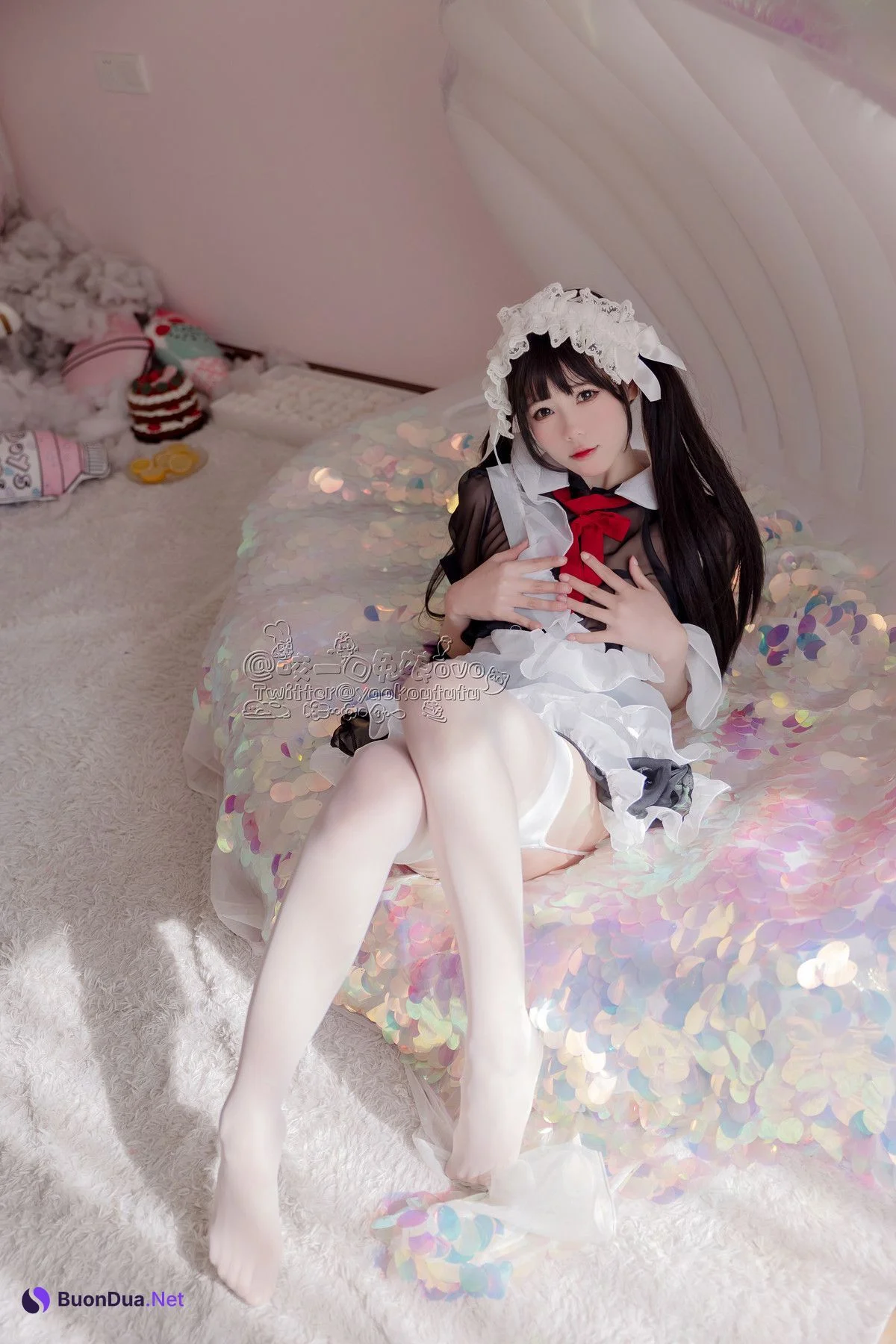 Cosplay 黏黏团子兔 黑白女仆 - Photo 15