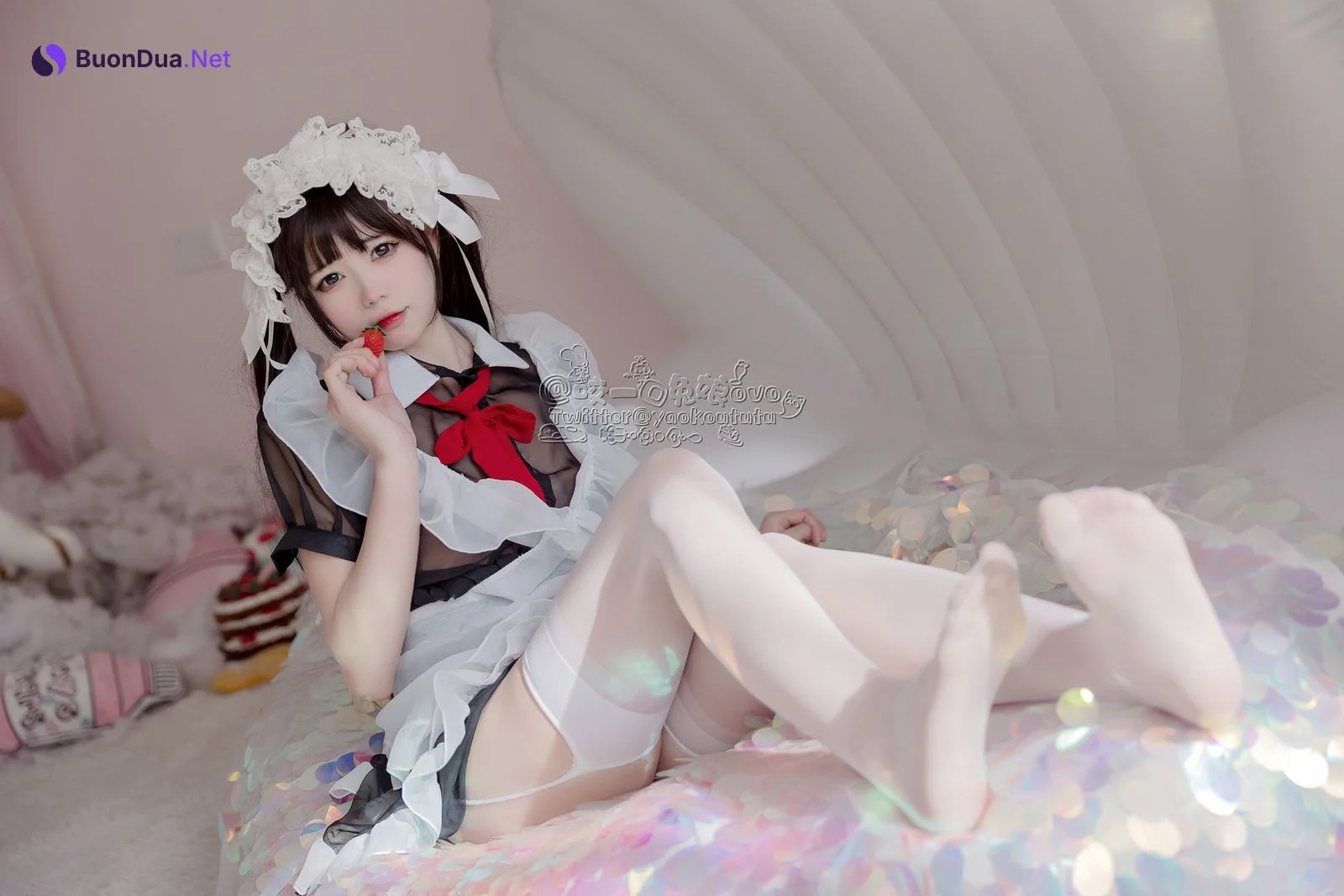 Cosplay 黏黏团子兔 黑白女仆 - Photo 16